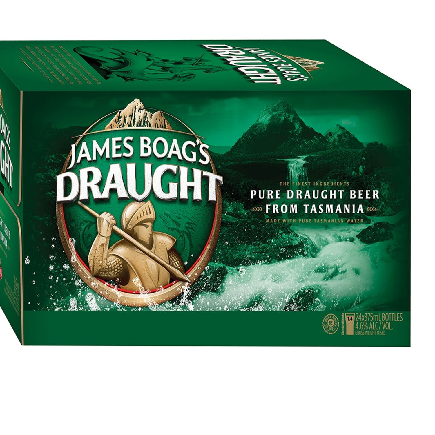 James Boag's Draught Bottle 375mL 24 Pack