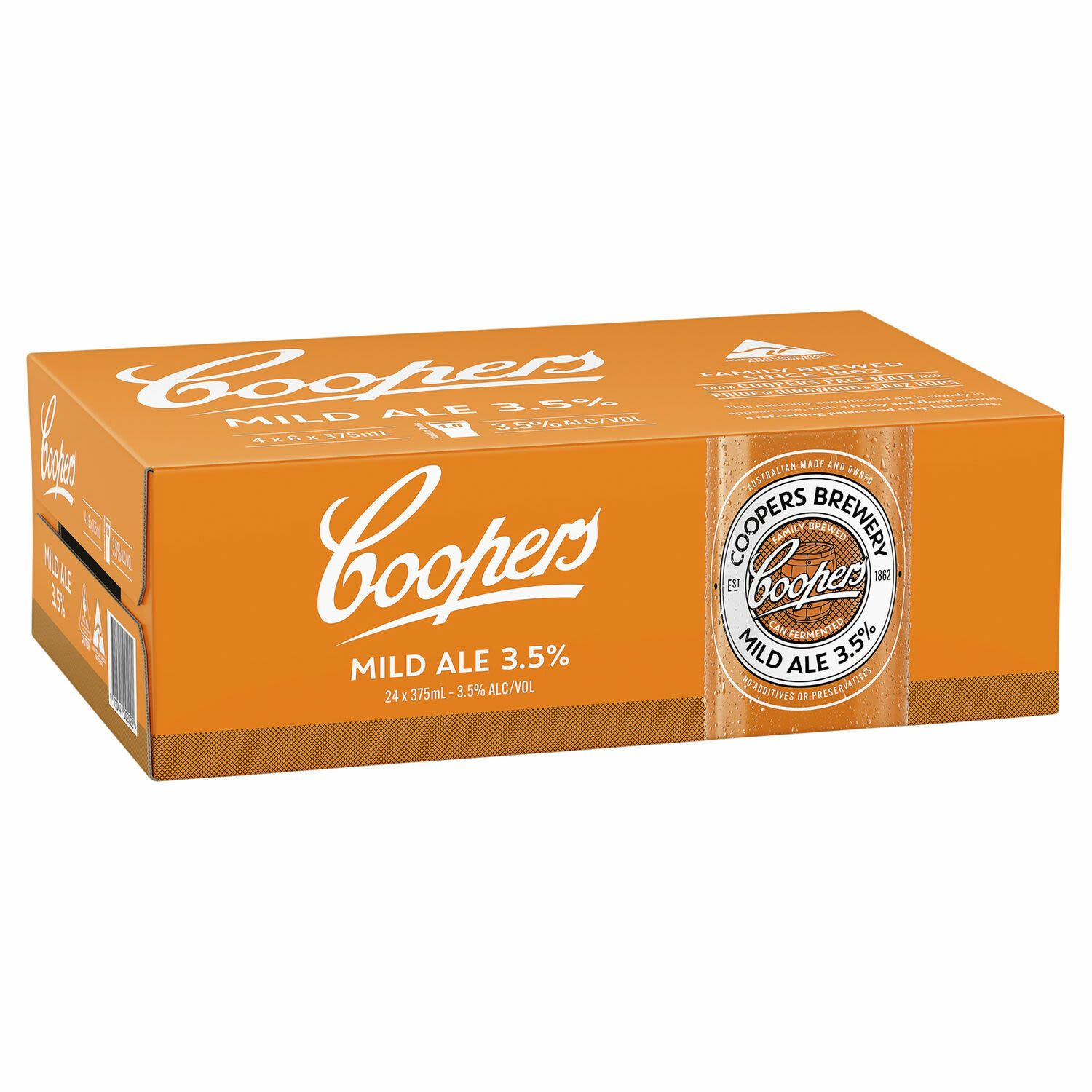 Coopers Mild Ale Can 375mL 24 Pack