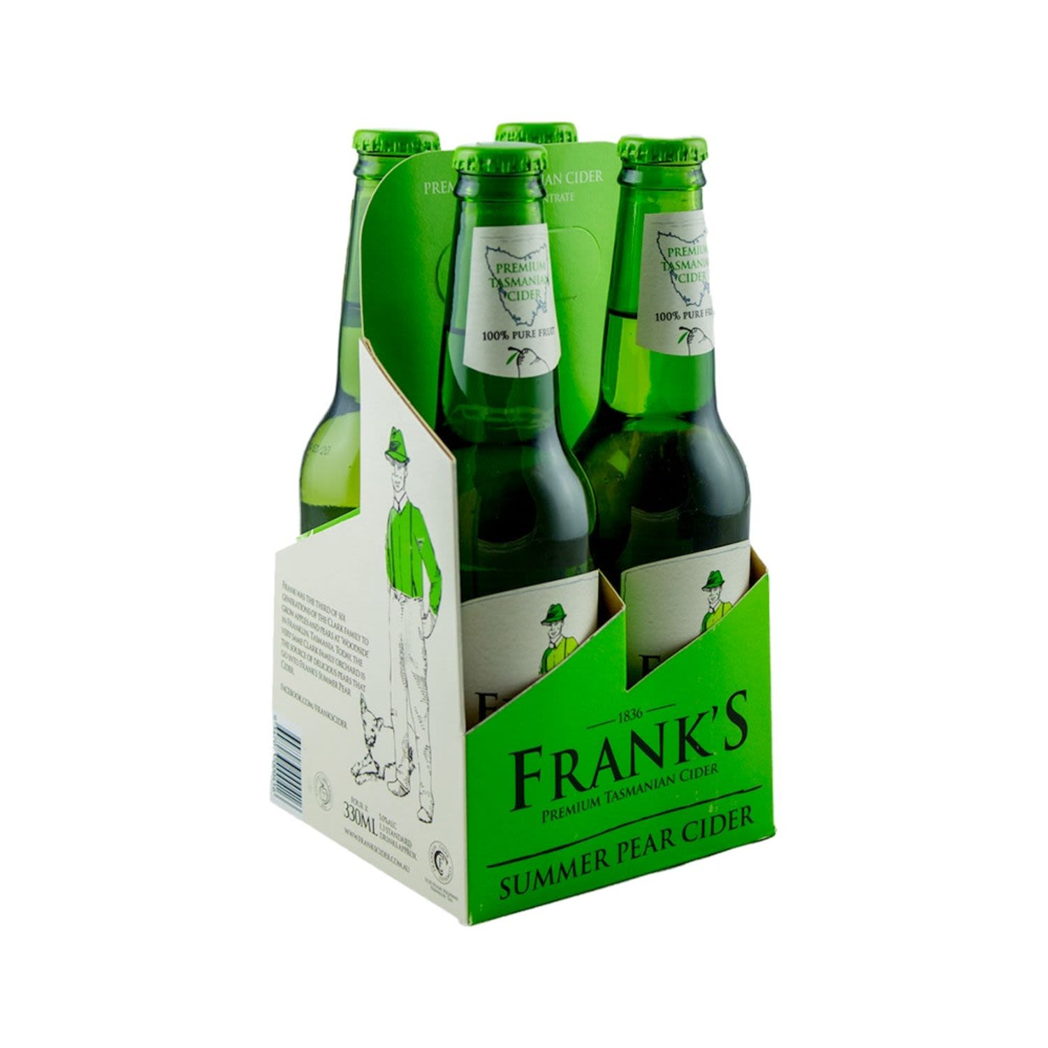 Frank's Summer Pear Cider Bottle 330mL 4 Pack