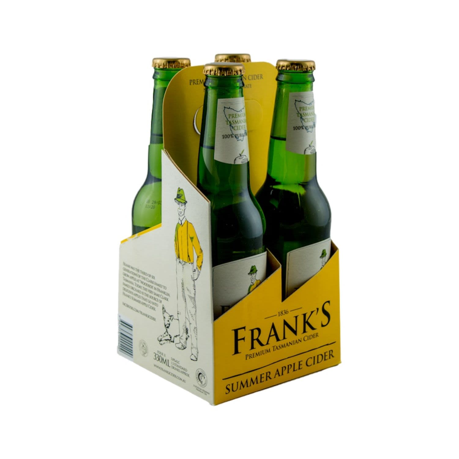 Frank's Summer Apple Cider Bottle 330mL 4 Pack