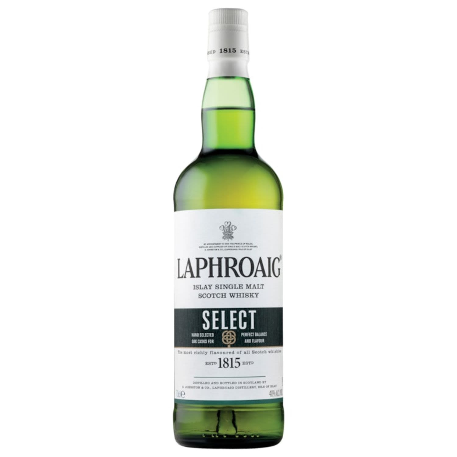 This special Laphroaig is crafted from carefully selected casks from each of the distillery's key styles - with one notable addition. The heart of this single malt is drawn from a final maturation in new American Oak casks, a rarity used for Scotch whisky maturation. With spirit selected by the master distiller from Quarter Cask, PX Cask and Triple Wood (European Oak casks) and a final addition of 10 Year Old, the whisky represents a subtle blending of peat, oak and sweetness. This is a full-bodied expression, featuring Laphroaig's trademark 'peat reek' matched by an additional layer of complexity and depth brought about by the fusion of the maturation styles and different oaks.<br /> <br />Alcohol Volume: 40.00%<br /><br />Pack Format: Bottle<br /><br />Standard Drinks: 22.1</br /><br />Pack Type: Bottle<br /><br />Country of Origin: Scotland<br />