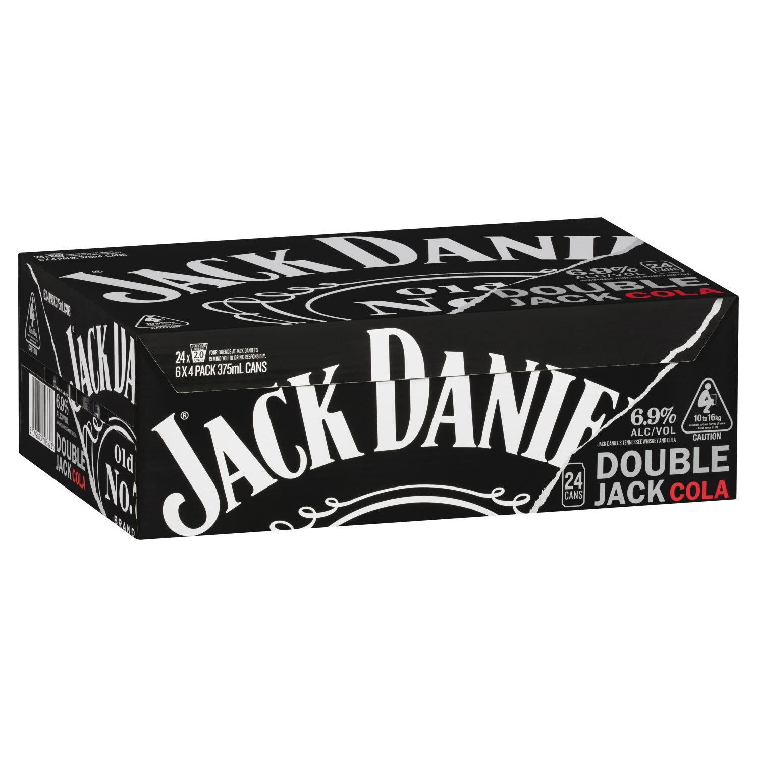 Jack Daniel's Double Jack 375mL<br /> <br />Alcohol Volume: 6.90%<br /><br />Pack Format: 24 Pack<br /><br />Standard Drinks: 2</br /><br />Pack Type: Can<br />