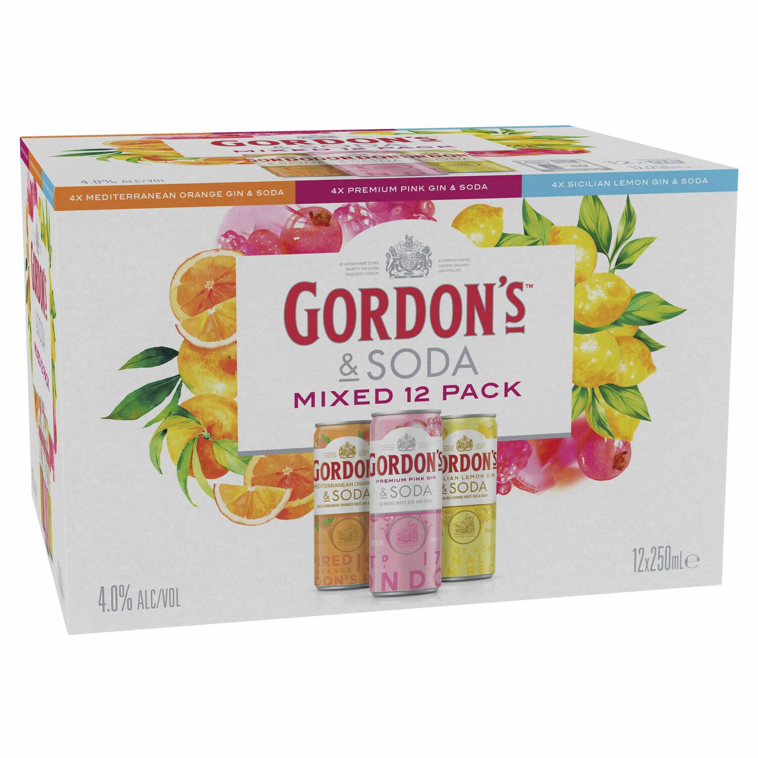 Gordons Flavours Mixed Pack 250mL 12 Pack