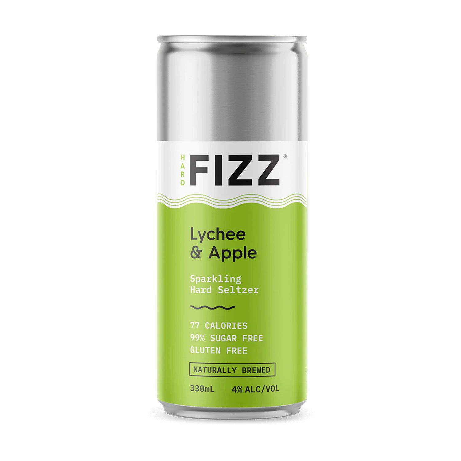 Hard Fizz Lychee & Apple Seltzer Can 330mL 4 Pack