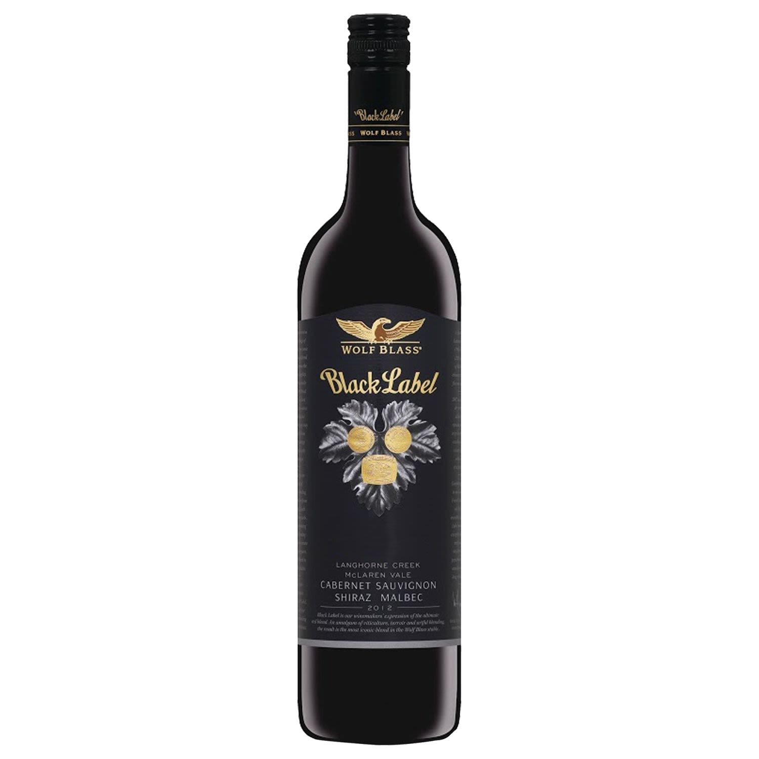 Wolf Blass Black Label Cabernet Sauvignon Shiraz Malbec 750mL Bottle