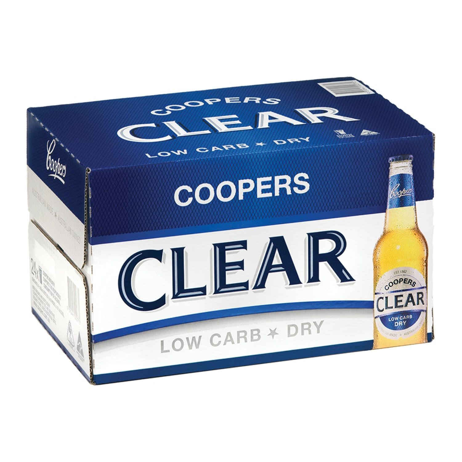 Coopers Clear Low Carb Bottle 355mL 24 Pack