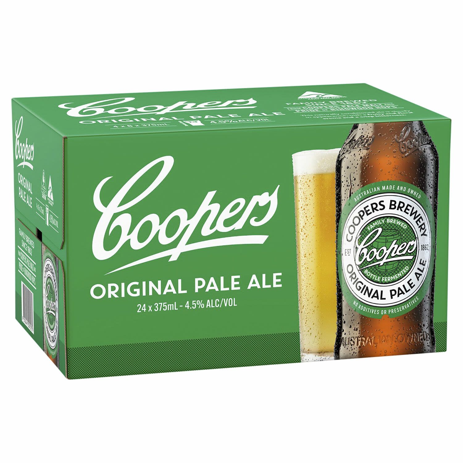 Coopers Coopers Pale Ale Bottle 375mL 24 Pack, 9000 Millilitre 