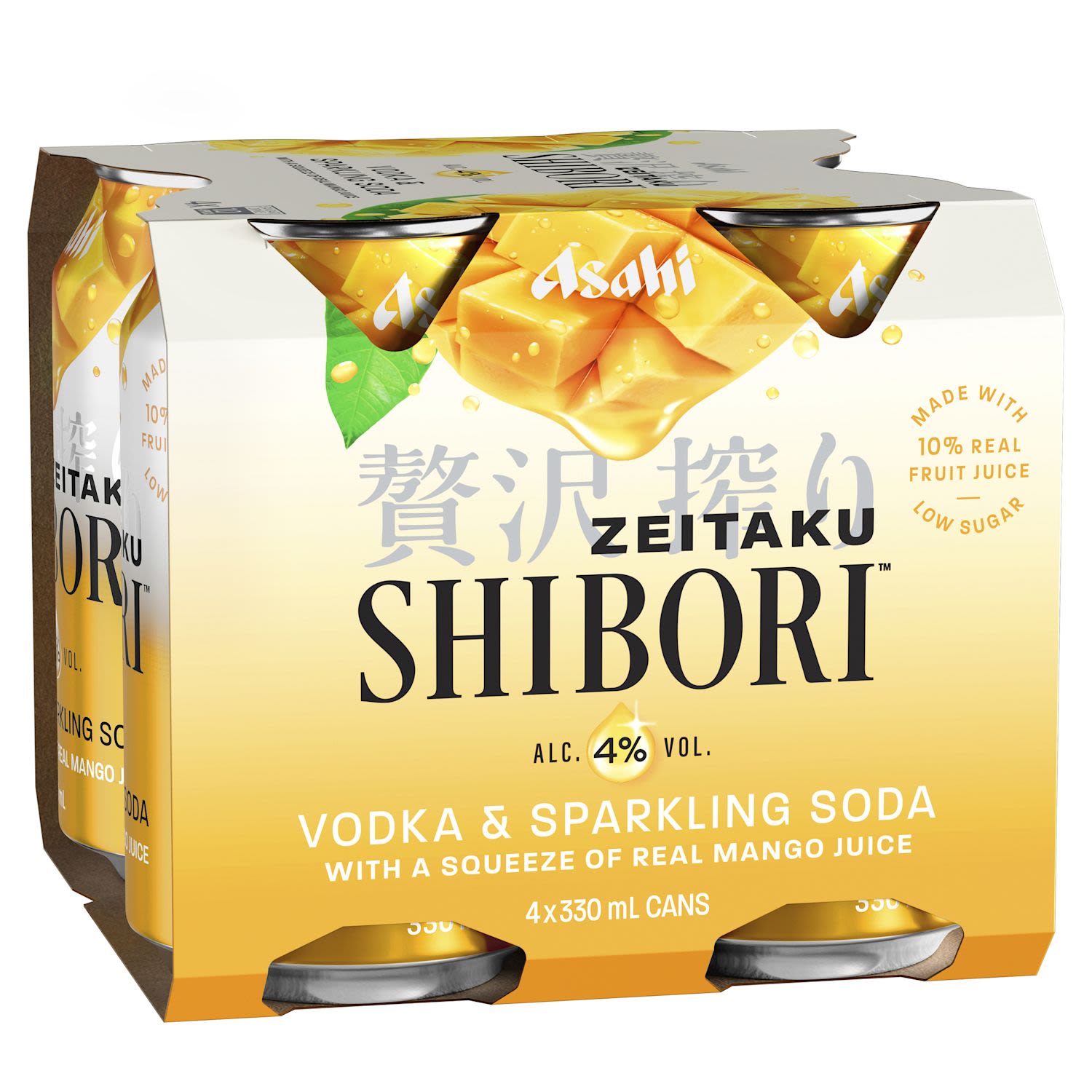 Asahi Zeitaku Shibori Mango Can 330mL 4 Pack