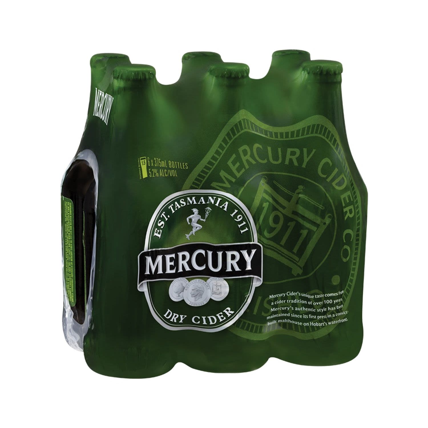 Fresh green apples with clean dry finish and those pure Tasmanian waters show through on the palate. Underrated dry Cider from the apple aisle. Drink cold in a big glass.<br /> <br />Alcohol Volume: 5.20%<br /><br />Pack Format: 6 Pack<br /><br />Standard Drinks: 1.5</br /><br />Pack Type: Bottle<br /><br />Country of Origin: Australia<br />