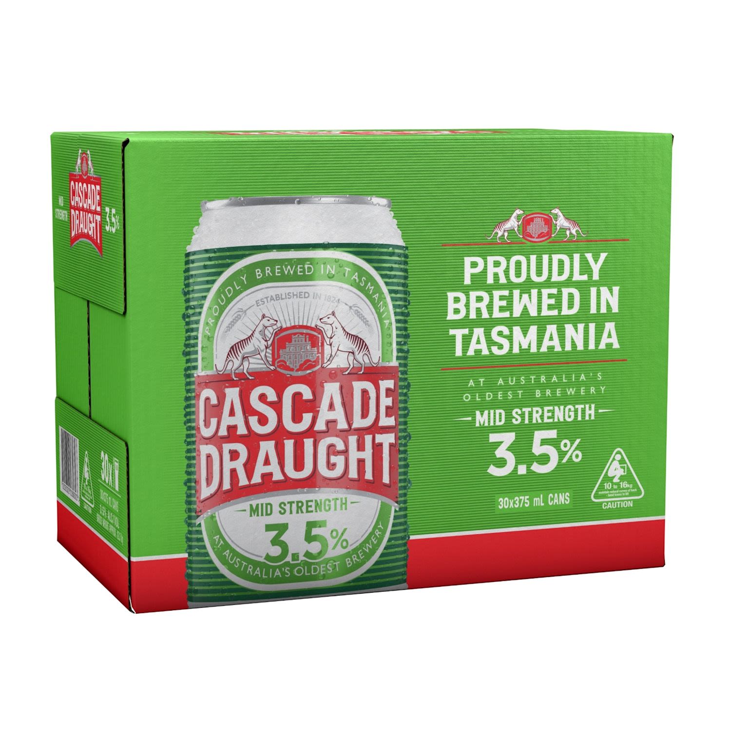 Cascade Draught 3.5% Can 375mL 30 Pack