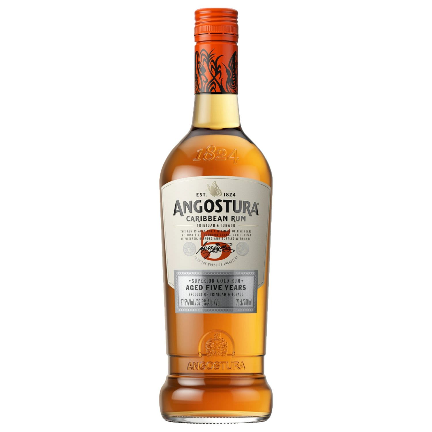 Angostura 5 Year Old Caribbean Rum 700mL<br /> <br />Alcohol Volume: 37.50%<br /><br />Pack Format: Bottle<br /><br />Standard Drinks: 21</br /><br />Pack Type: Bottle<br /><br />Country of Origin: Trinidad and Tobago<br />