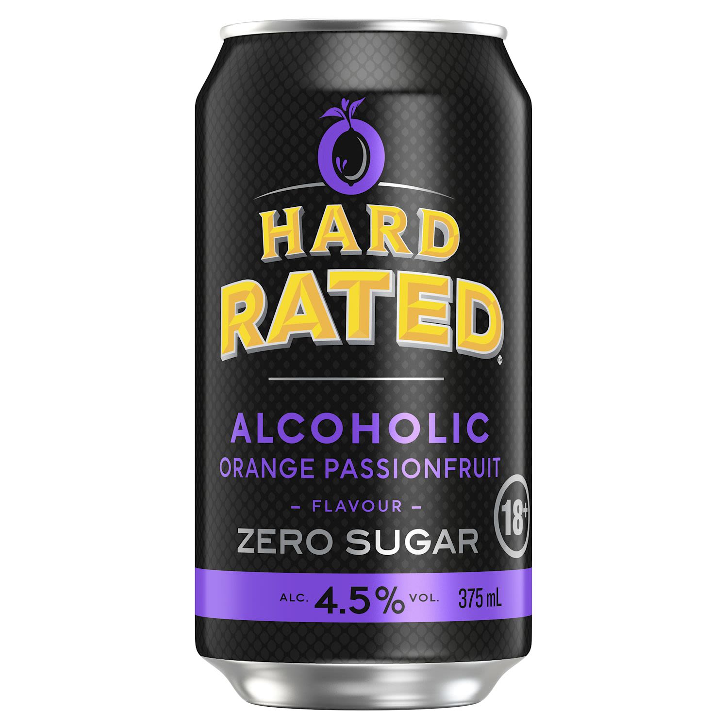 Hard Rated Zero Sugar Orange Passionfruit Can 375mL 3x10 Pack