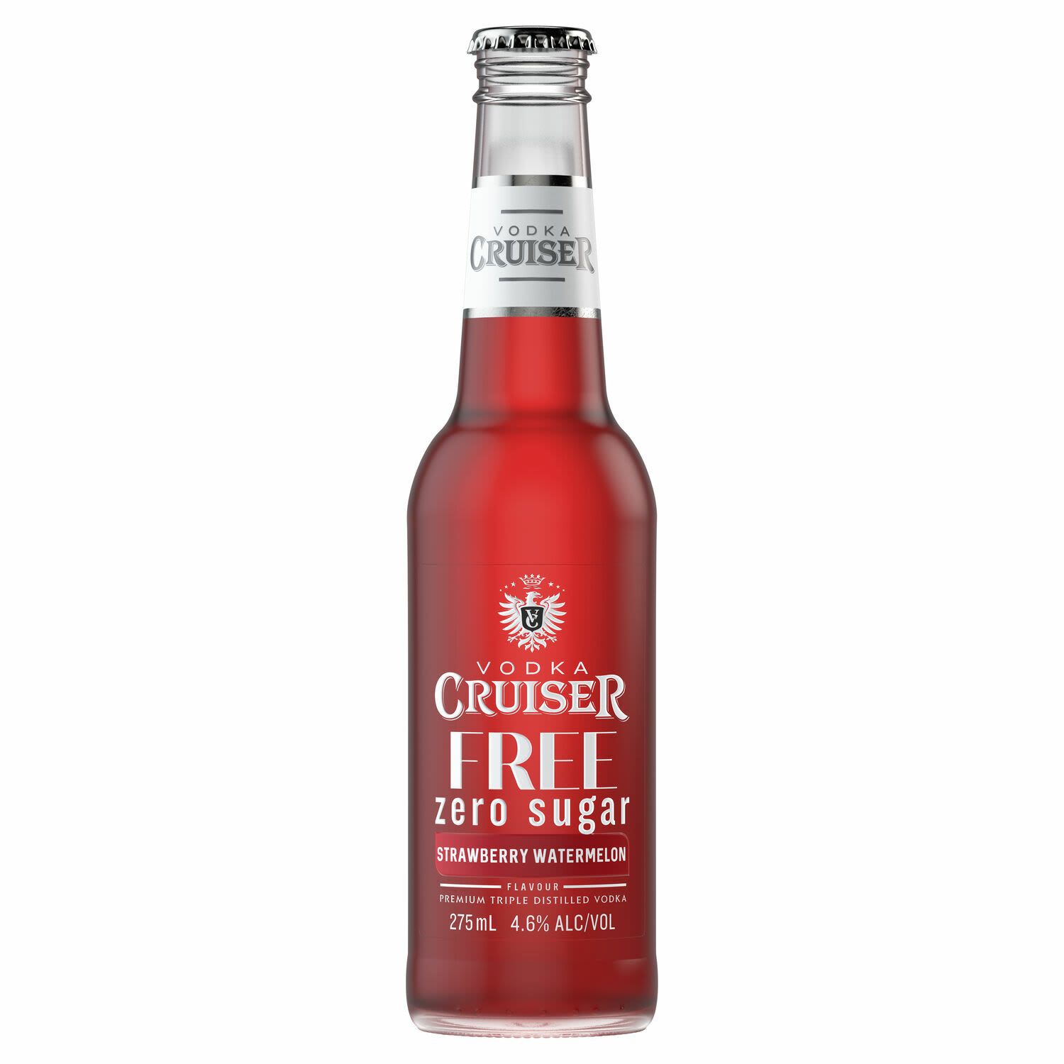 Vodka Cruiser Sugar Free Strawberry Watermelon 4.6% Bottle 275mL