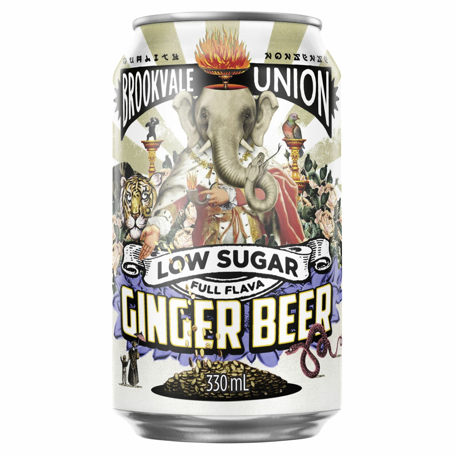 Brookvale Union Low Sugar Ginger Beer Can 330mL