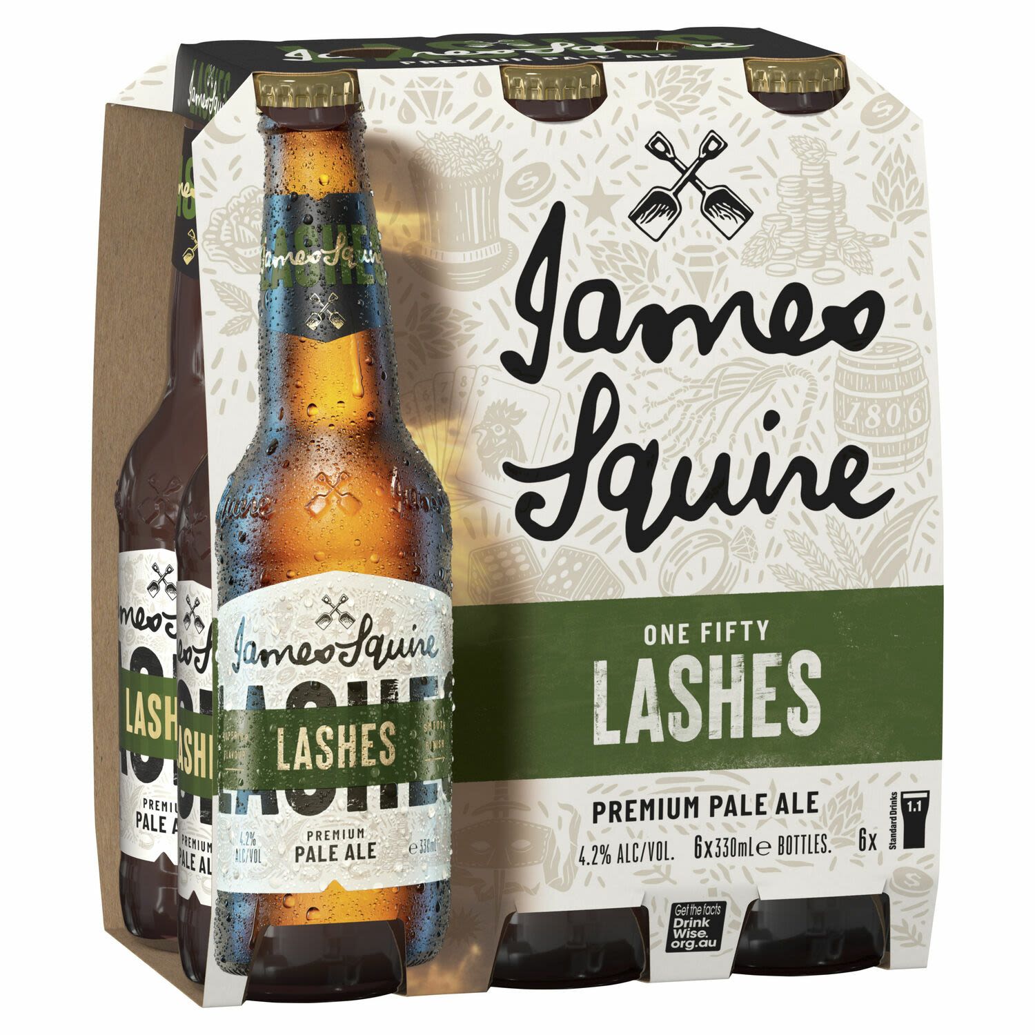 James Squire One Fifty Lashes Pale Ale Bottle 330mL 6 Pack