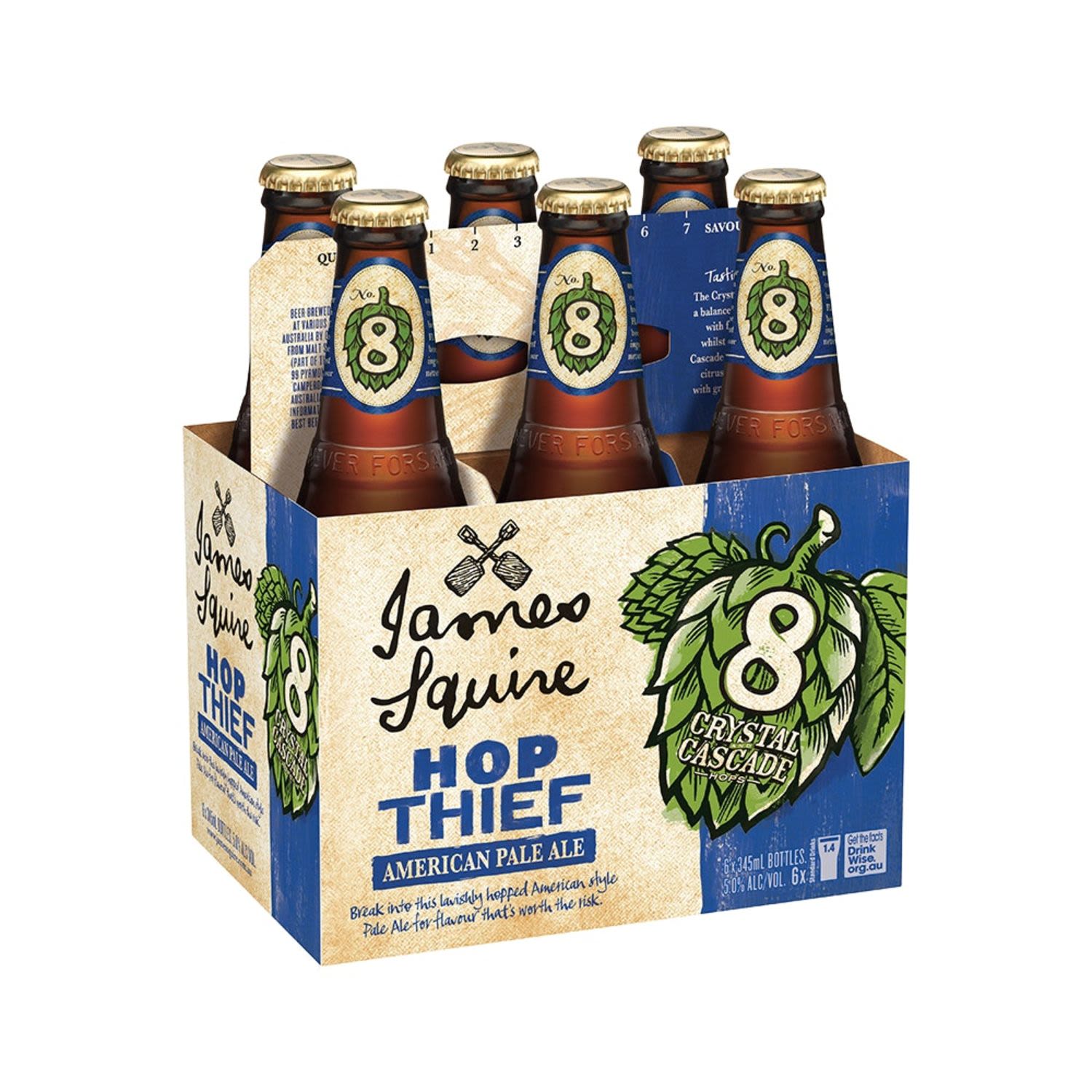 James Squire Hop Thief American Pale Ale Bottle 345mL 6 Pack