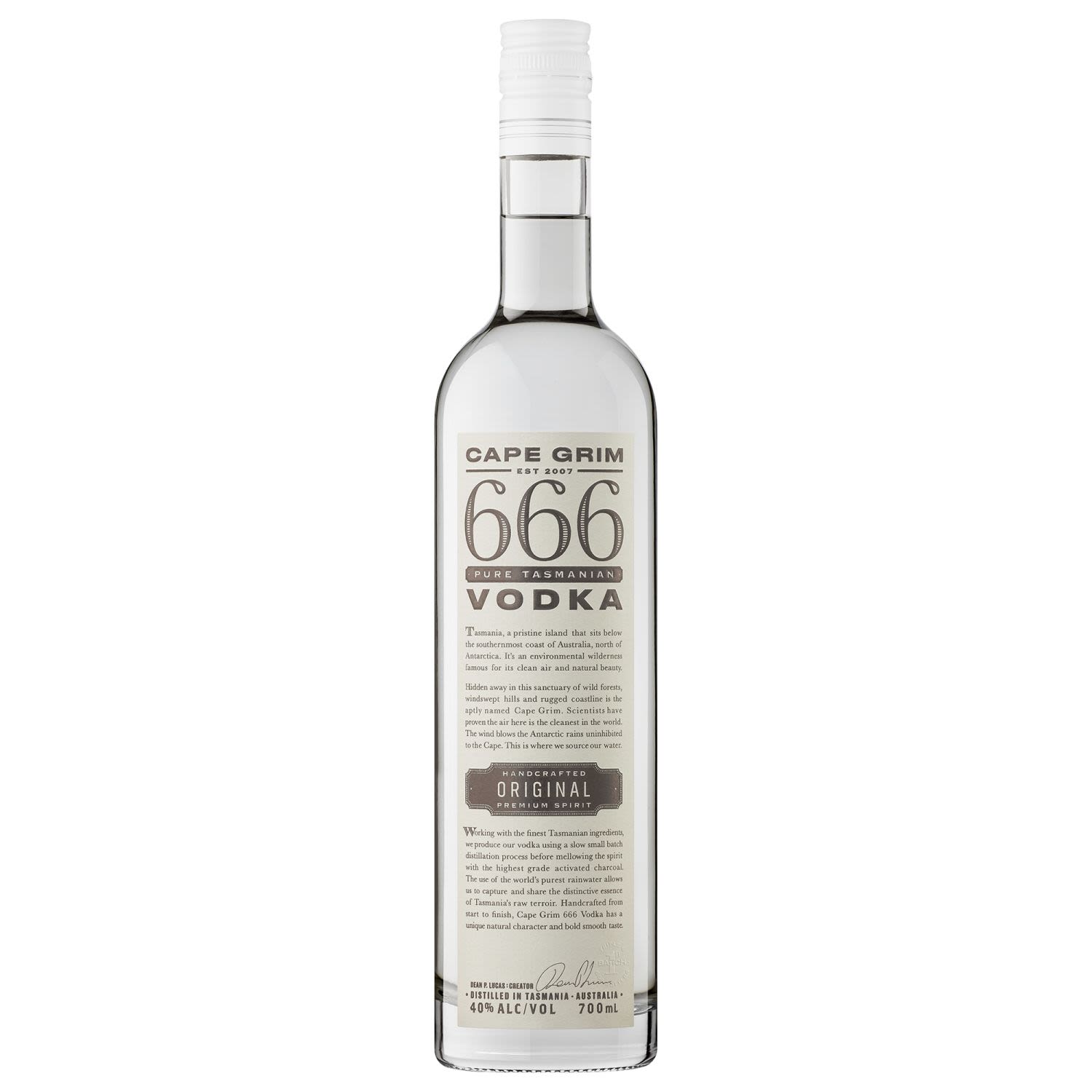 Cape Grim 666 Original Vodka 700mL Bottle