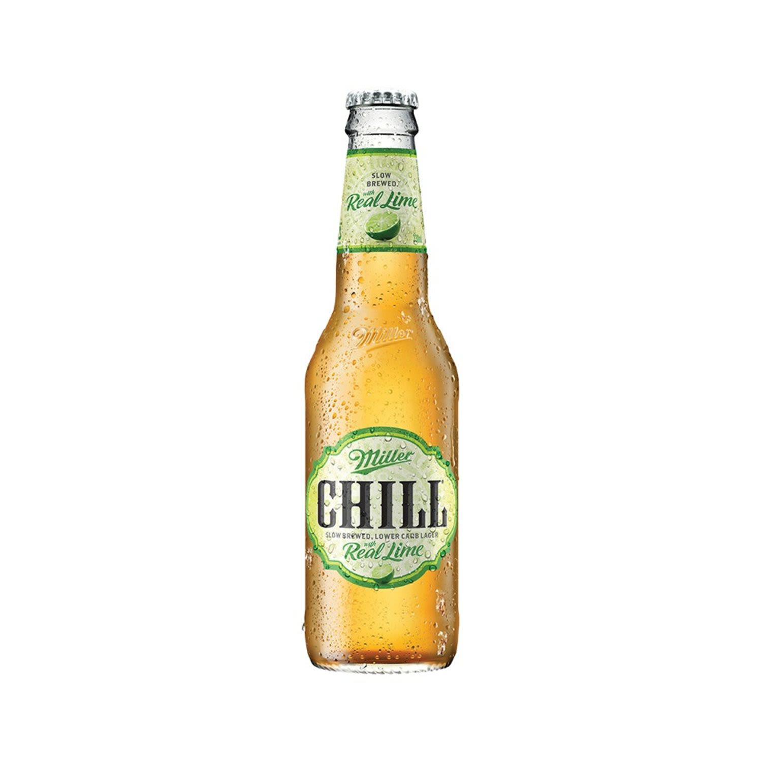 Miller Chill with Lime Lager Bottle 330mL