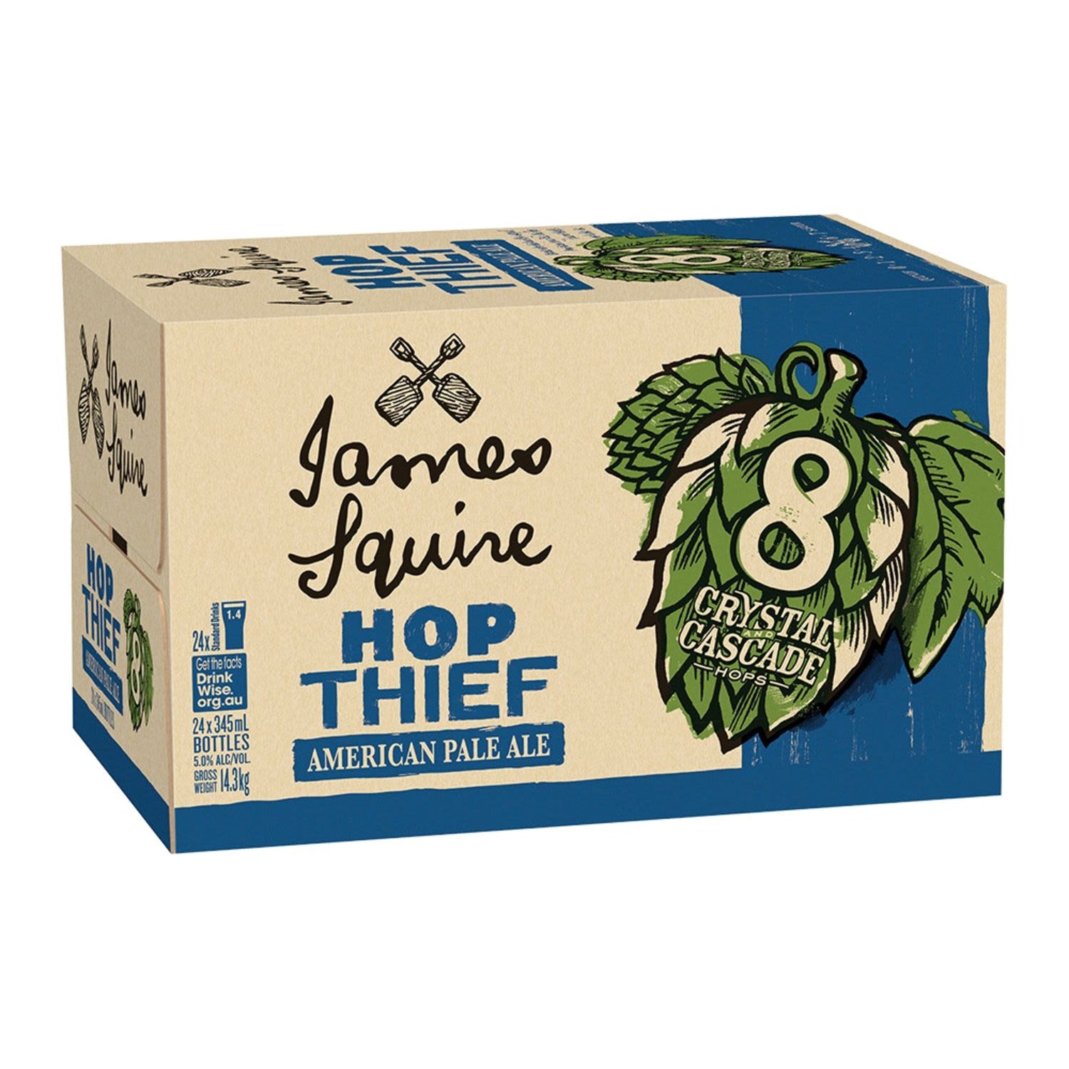 James Squire Hop Thief American Pale Ale Bottle 345mL 24 Pack