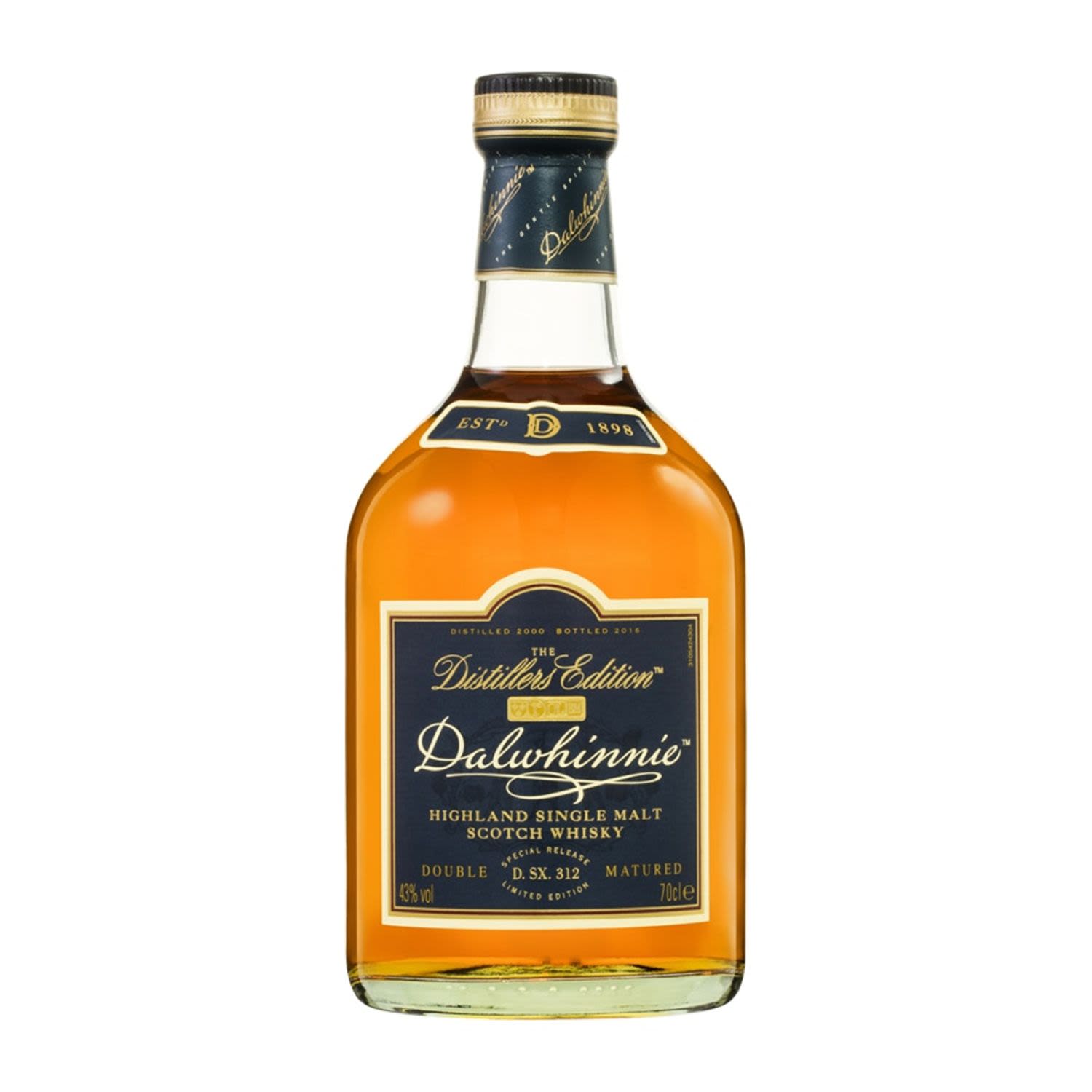 The Distillers Edition Dalwhinnie Highland Single Malt Scotch Whisky is a special release, limited edition and has been double matured.<br /> <br />Alcohol Volume: 43.00%<br /><br />Pack Format: Bottle<br /><br />Standard Drinks: 23.7</br /><br />Pack Type: Bottle<br /><br />Country of Origin: Scotland<br />