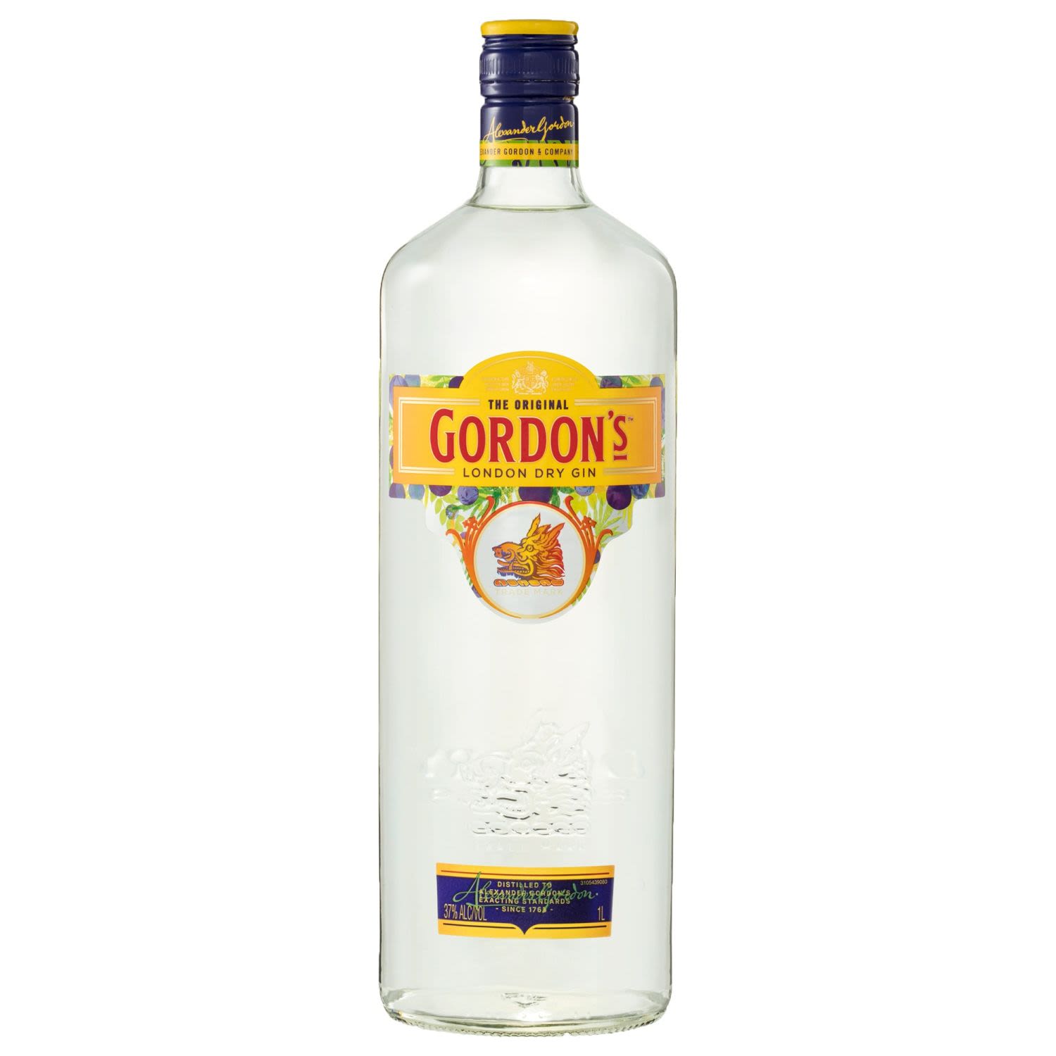 Founded by Alexander Gordon in 1769, the Gordon's recipe has remained almost untouched since its creation. Triple-distilled, the gin contains juniper berries, coriander seeds and angelica root to name a few. Enjoy in a classic Gin and Tonic.<br /> <br />Alcohol Volume: 37.00%<br /><br />Pack Format: Bottle<br /><br />Standard Drinks: 29<br /><br />Pack Type: Bottle<br /><br />Country of Origin: England<br />