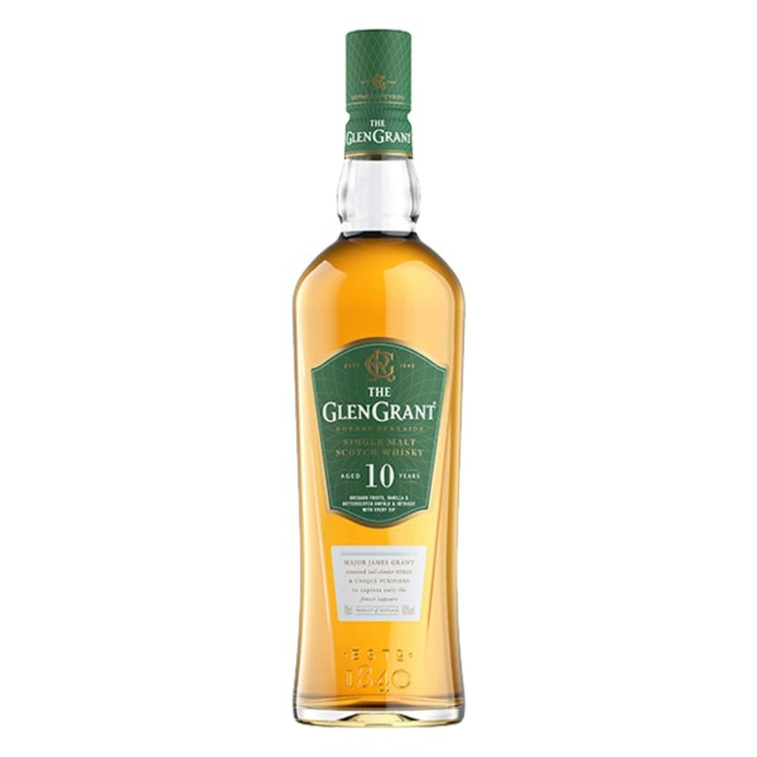 Glen Grant Single Malt Scotch Whisky 10 Year Old 700mL Bottle