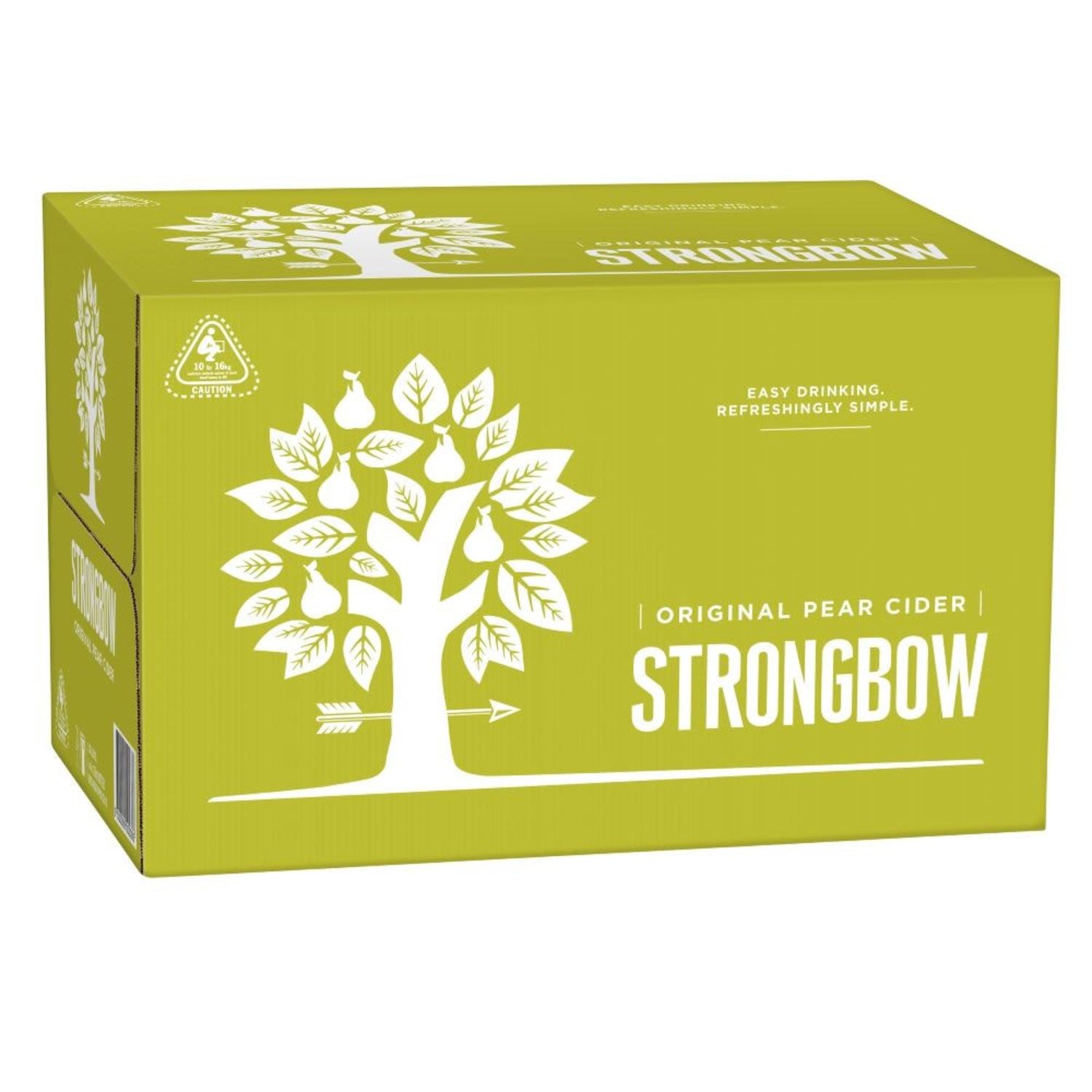 Strongbow Classic Pear Cider Bottle 355mL 24 Pack