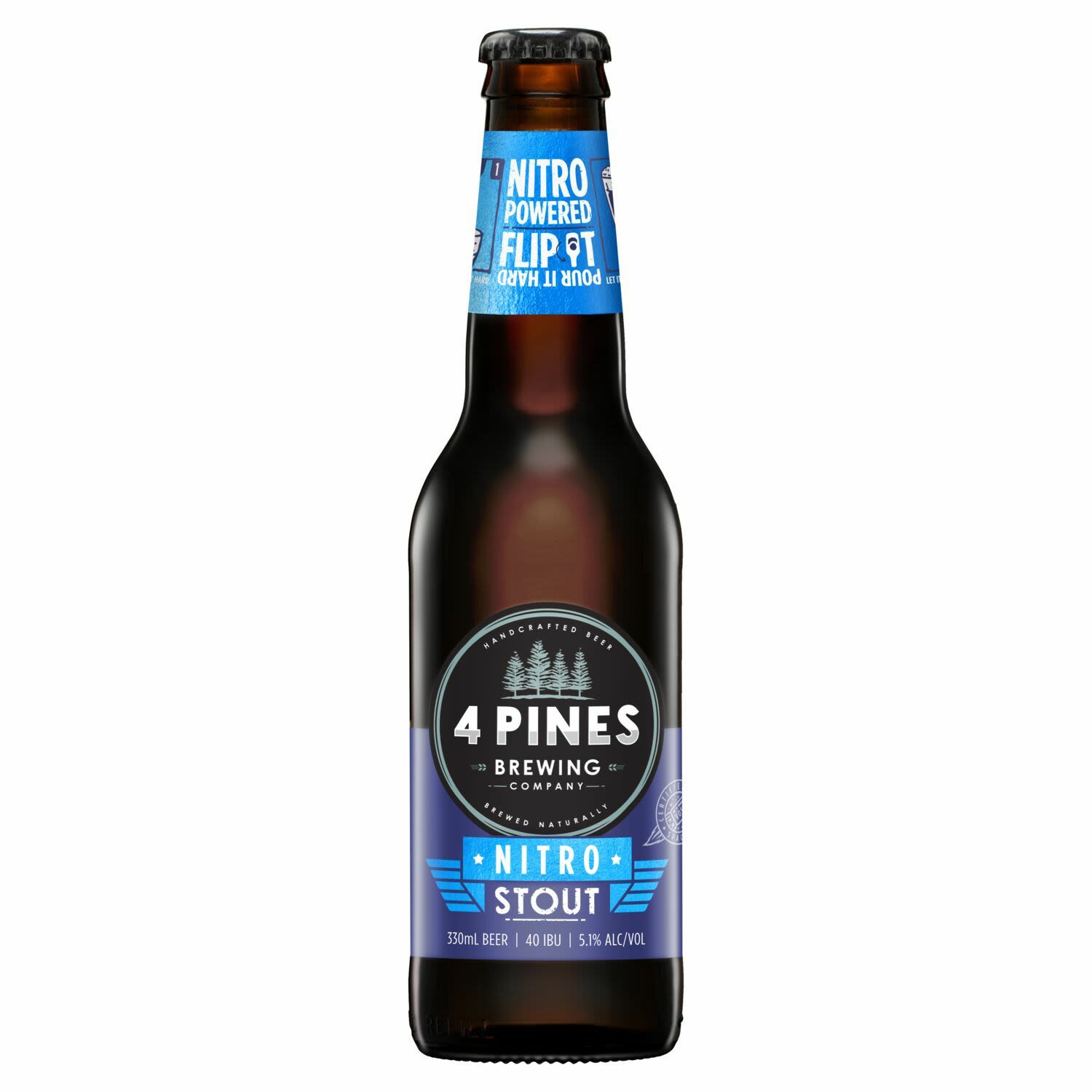 The world's first space beer, 4 Pines Stout, has been created by the pioneering crew at 4 Pines Brewing! Engineered along with Saber Astronautics, 4 Pines Stout is the very first beer able to be enjoyed in zero gravity! With Space tourism about to go mainstream, it simply makes too much sense for this beer that is brewed in the traditional Irish style with a full, creamy head, rich deep body of chocolate and caramel, not to be be able to enjoyed at such lofty altitudes. The other great bonus is it tastes just as delicious down here on earth!<br /> <br />Alcohol Volume: 5.10%<br /><br />Pack Format: Bottle<br /><br />Standard Drinks: 1.3</br /><br />Pack Type: Bottle<br /><br />Country of Origin: Australia<br />