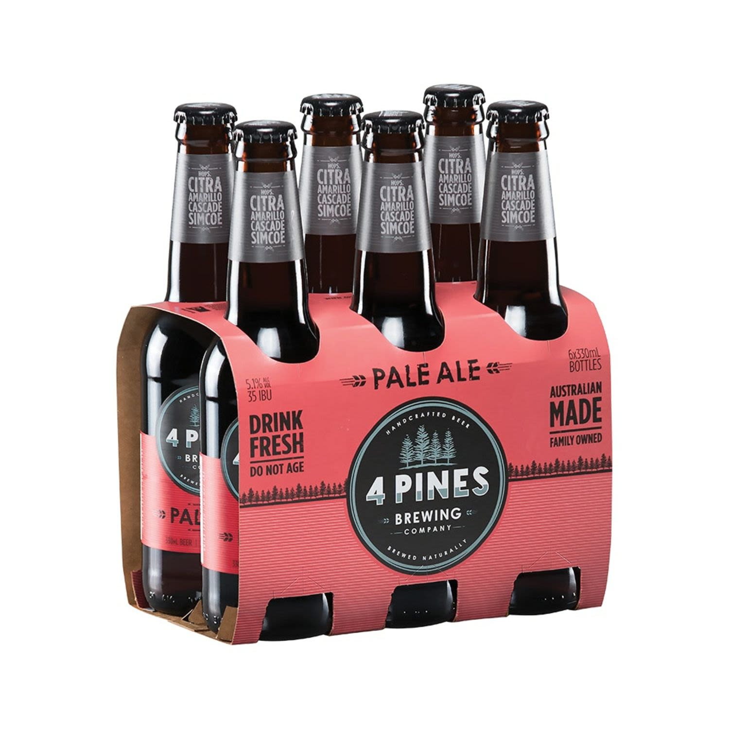 4 Pines Pale Ale Bottle 330mL 6 Pack