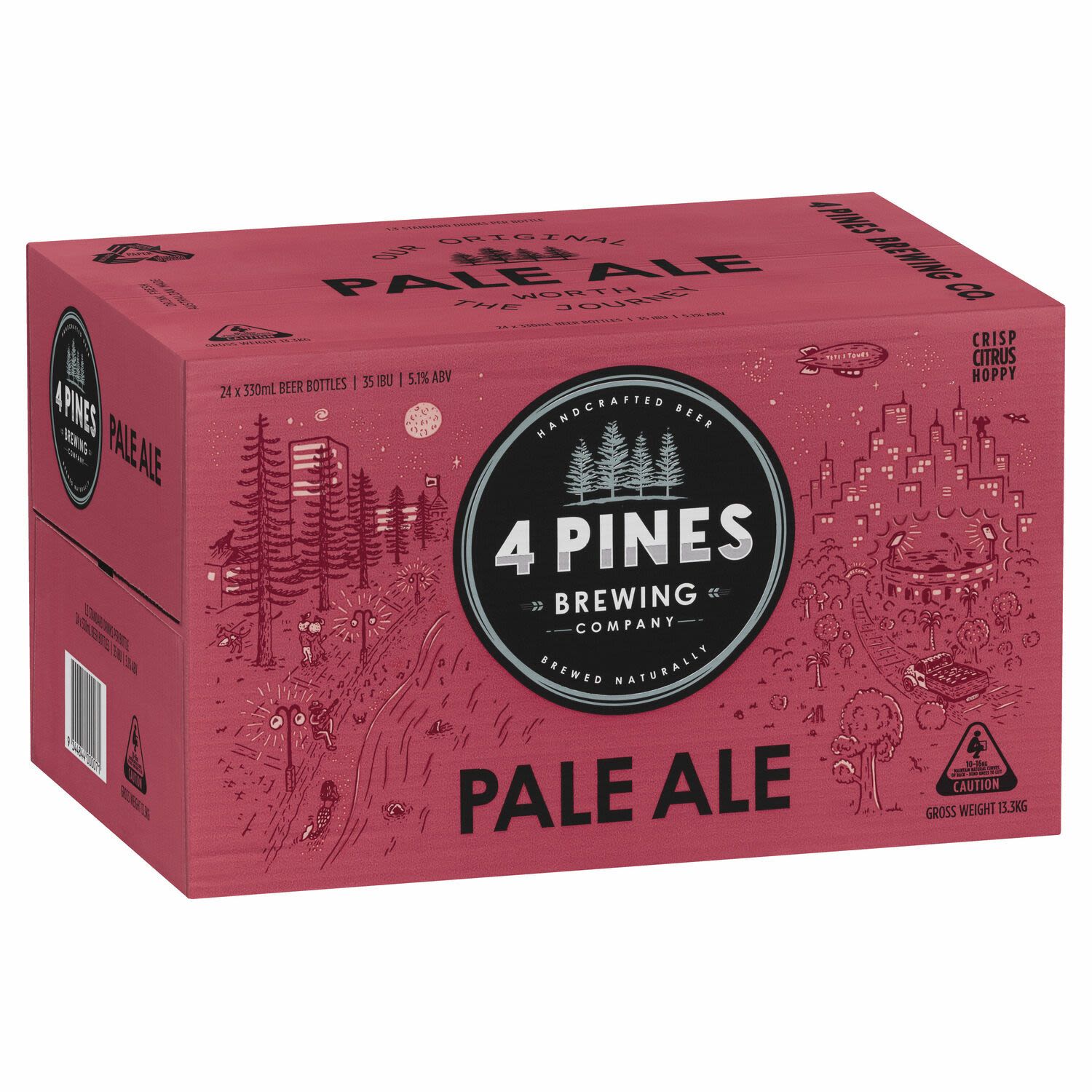 4 Pines Pale Ale Bottle 330mL 24 Pack