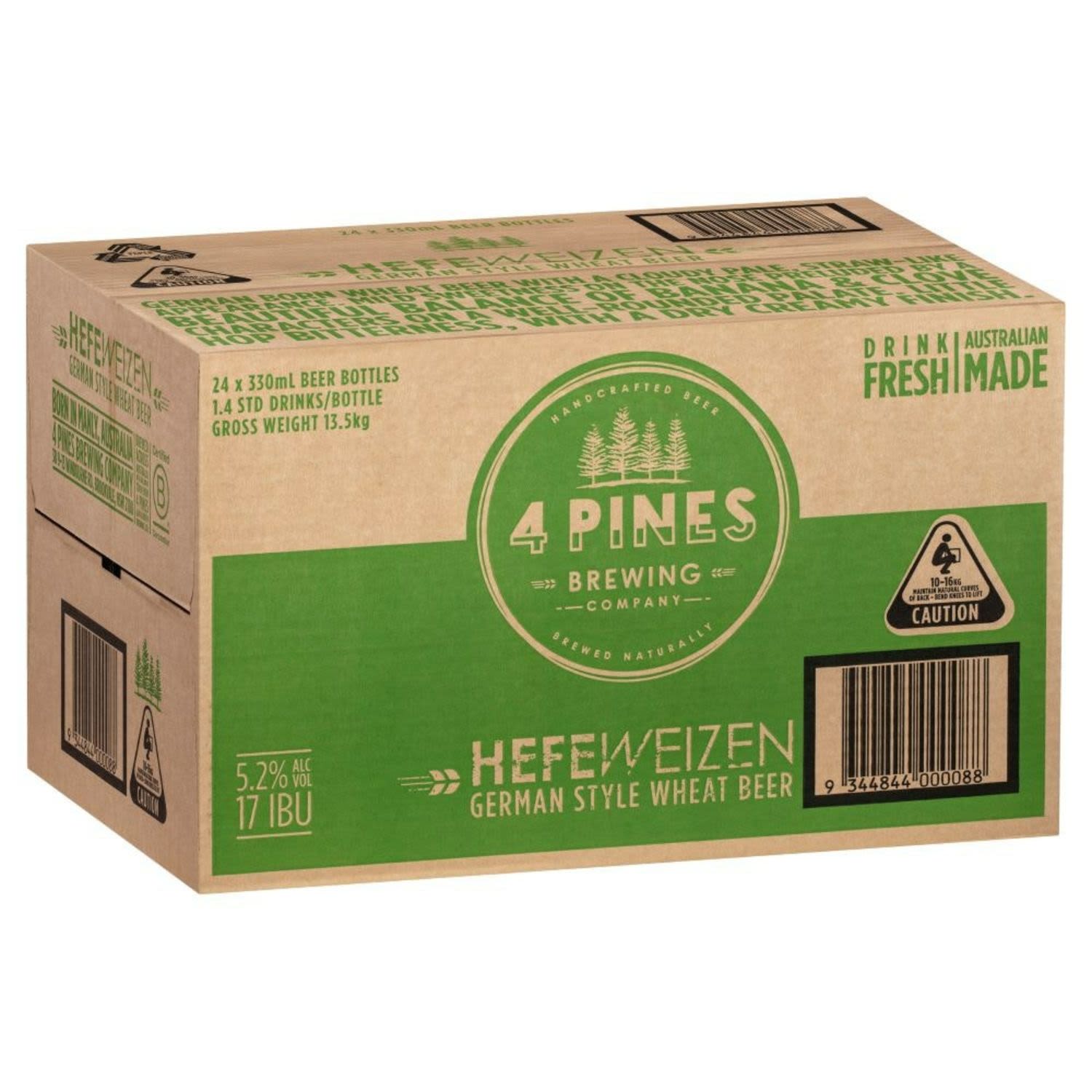 4 Pines Hefeweizen Bottle 330mL 24 Pack