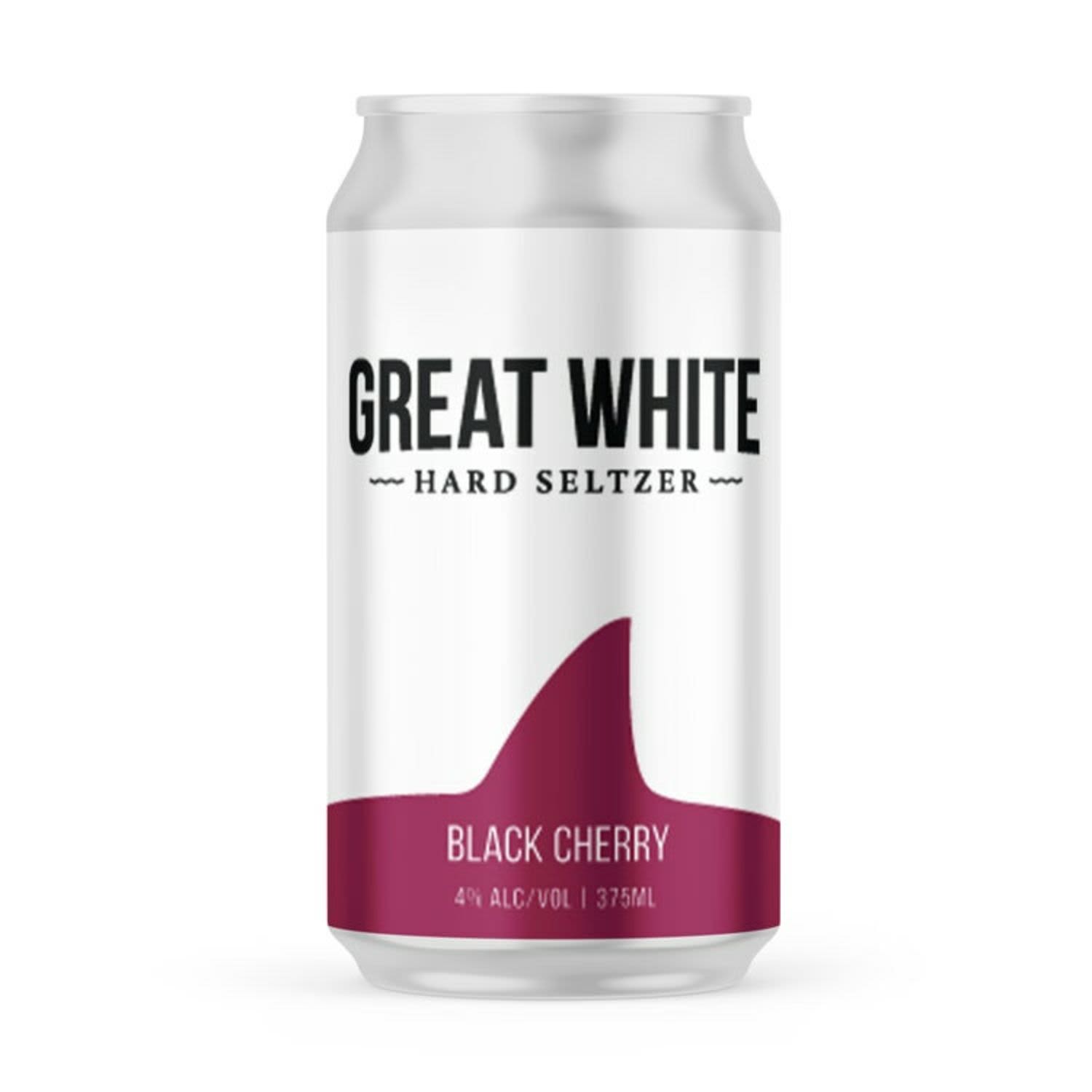 Great White Hard Seltzer Black Cherry Can 375mL 4 Pack