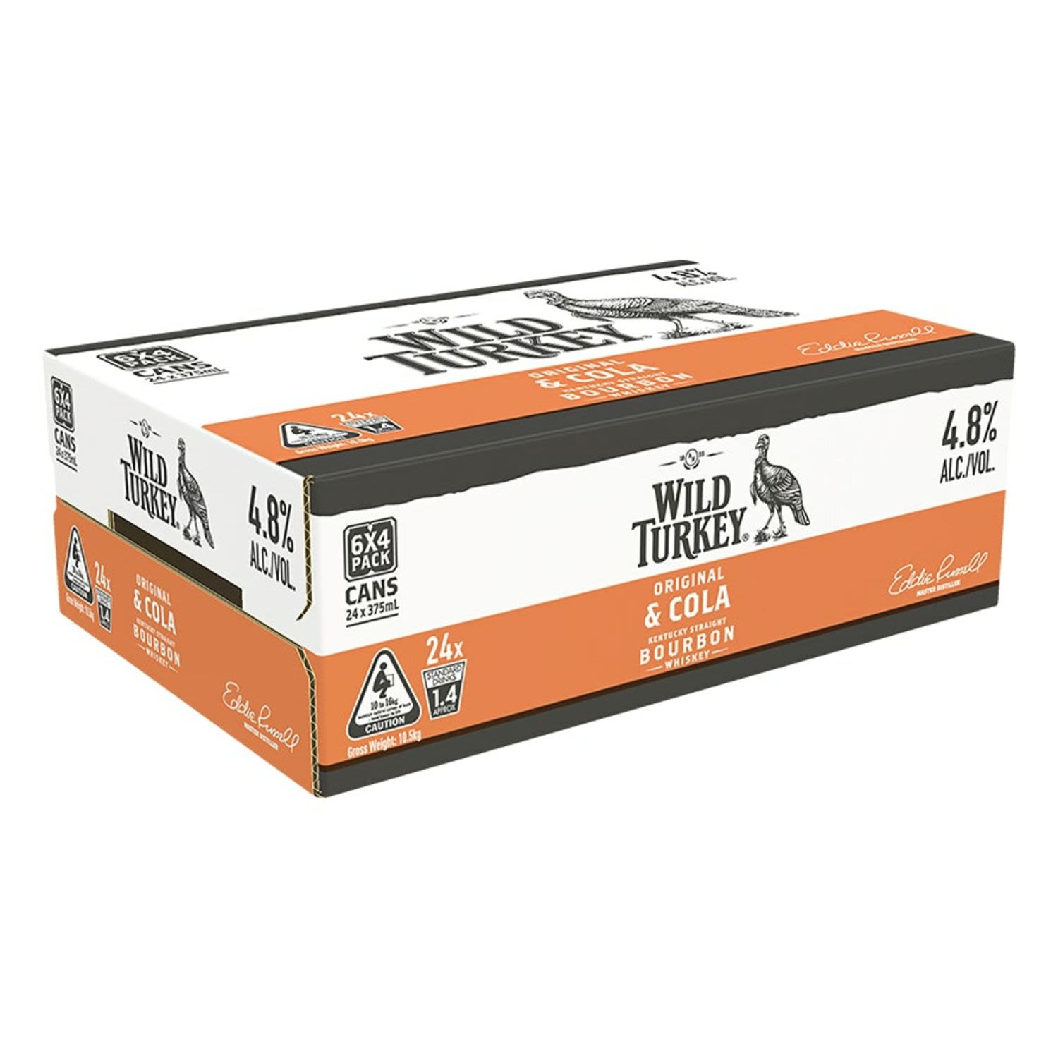 Wild Turkey & Cola Can 375mL 24 Pack