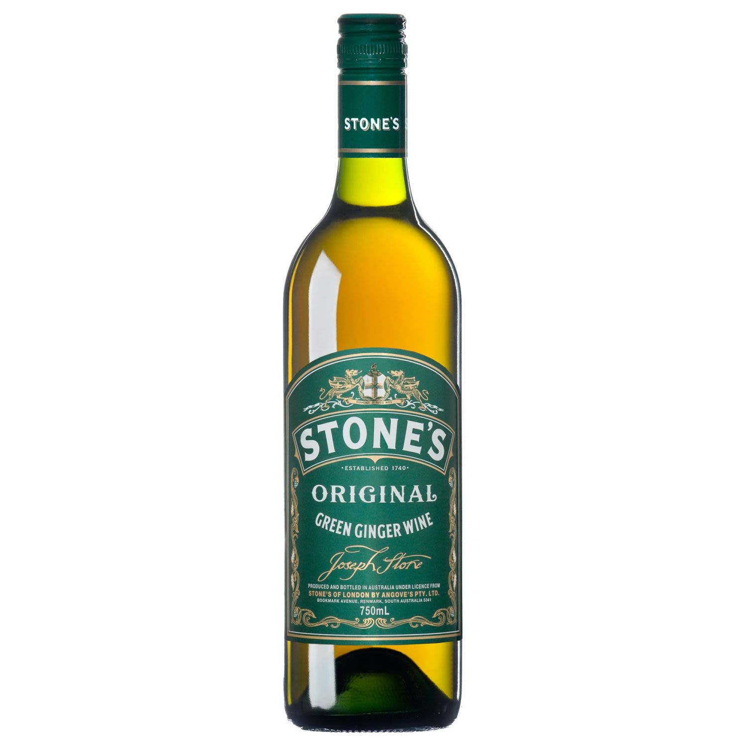 Stone's Ginger Wine<br /> <br />Alcohol Volume: 13.90%<br /><br />Pack Format: Bottle<br /><br />Standard Drinks: 8.2</br /><br />Pack Type: Bottle<br /><br />Country of Origin: Australia<br /><br />Region: n/a<br /><br />Vintage: Non Vintage<br />