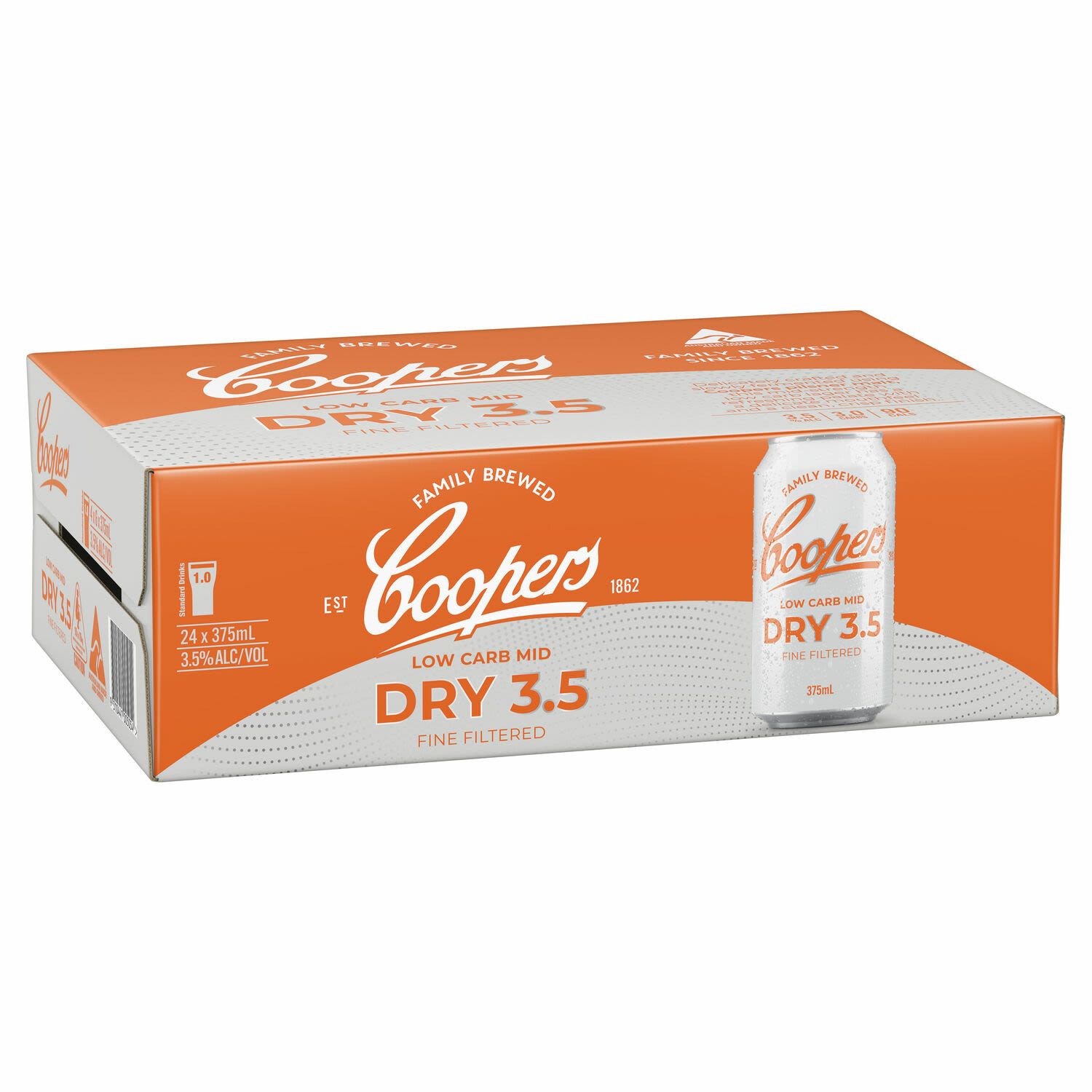 Coopers Dry 3.5% Can 375mL 24 Pack