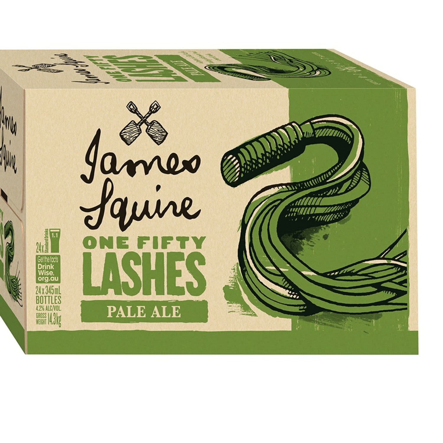 James Squire One Fifty Lashes Bottle 345mL 24 Pack