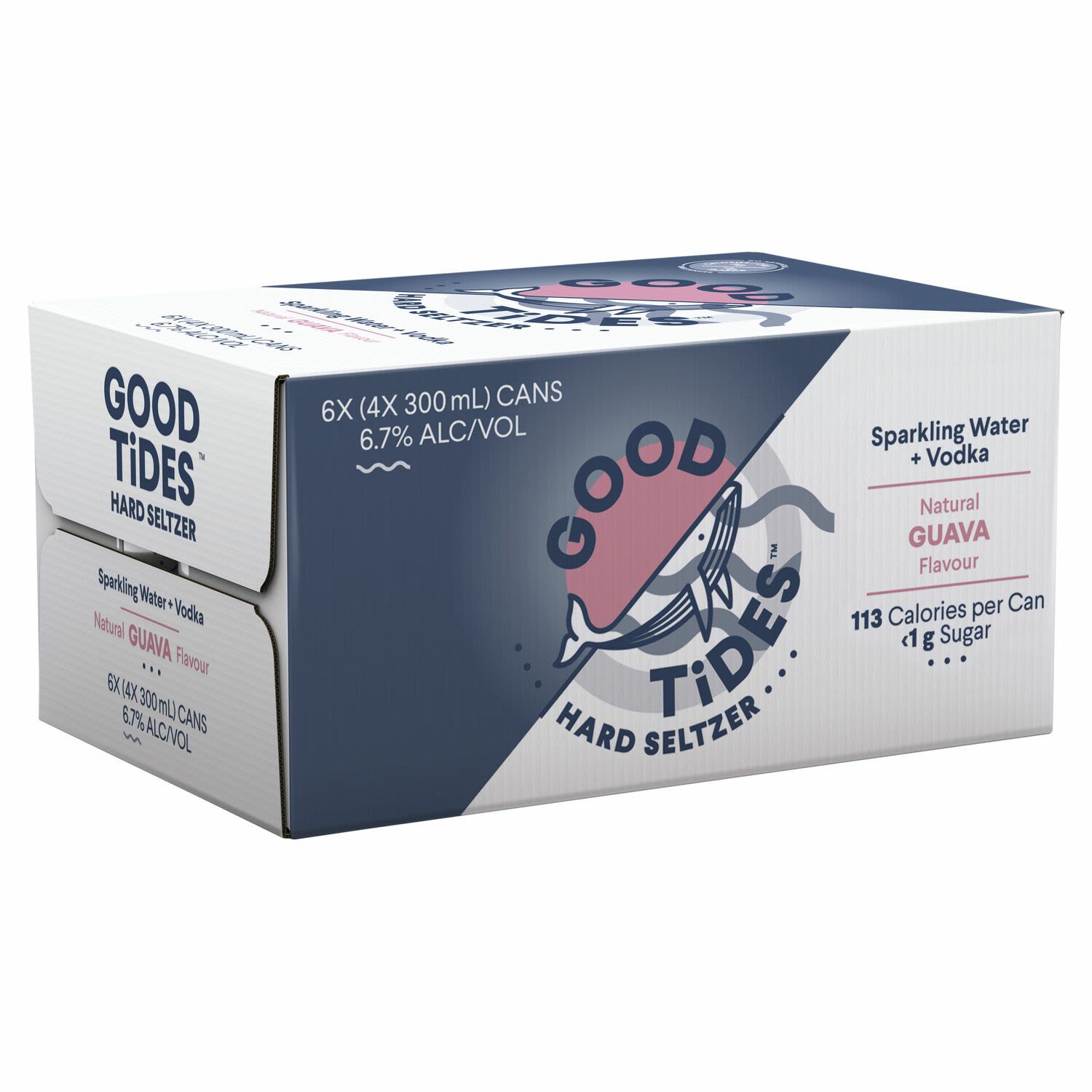 Good Tides Guava Seltzer Can 300mL 24 Pack