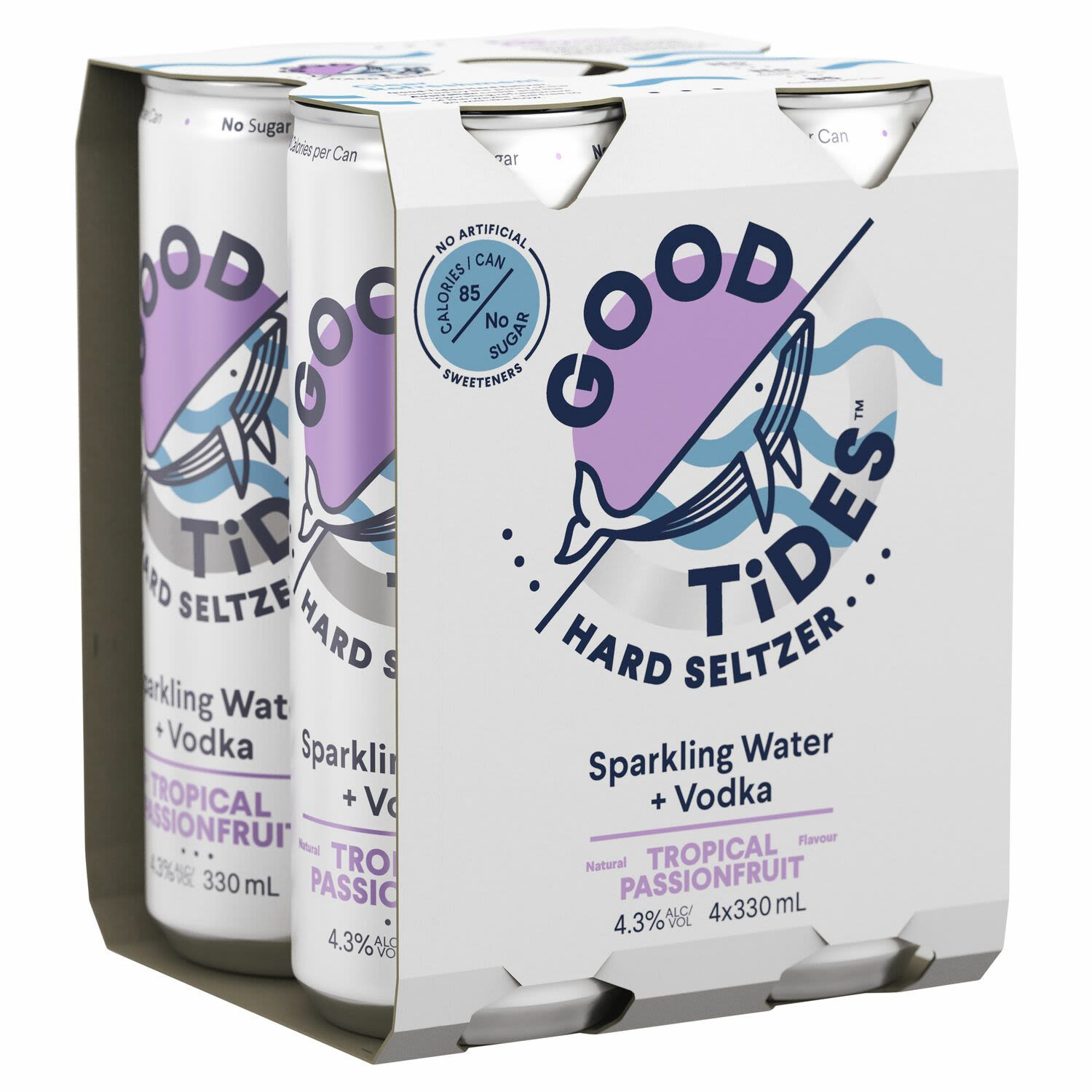 Good Tides Passionfruit Seltzer Can 330mL 4 Pack