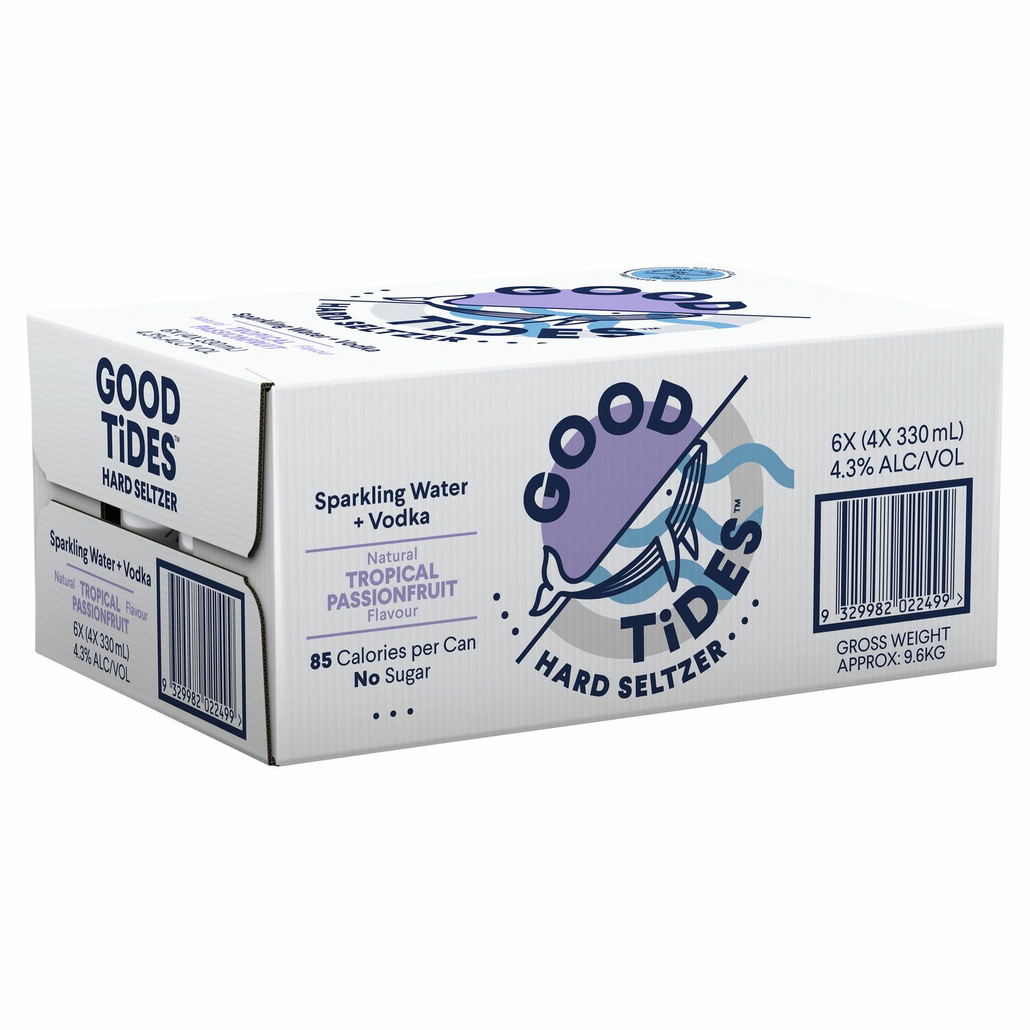 Good Tides Passionfruit Seltzer Can 330mL 24 Pack