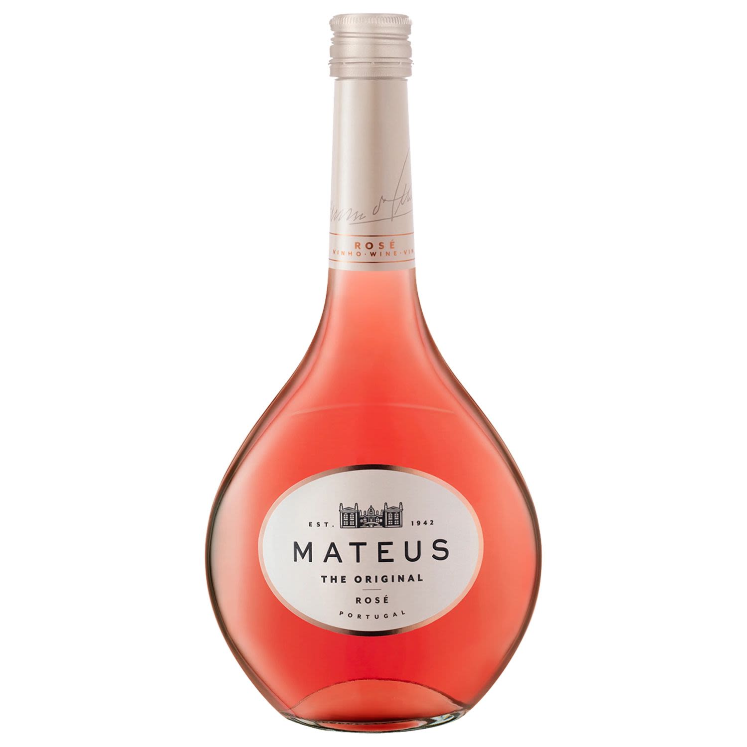 Fresh and lightly pétillant (fizzy), Mateus Rosé Original is all about fun and togetherness. It’s unapologetically unique. A wine to enjoy with your favourite people, day after day. Made from an enticing array of grapes including Baga; Rufete; Tinta Barroca; Touriga Franca this is bright & fresh and best served chilled.<br /> <br />Alcohol Volume: 11.00%<br /><br />Pack Format: Bottle<br /><br />Standard Drinks: 6.5</br /><br />Pack Type: Bottle<br /><br />Country of Origin: Portugal<br /><br />Region: Portugal<br /><br />Vintage: Non Vintage<br />