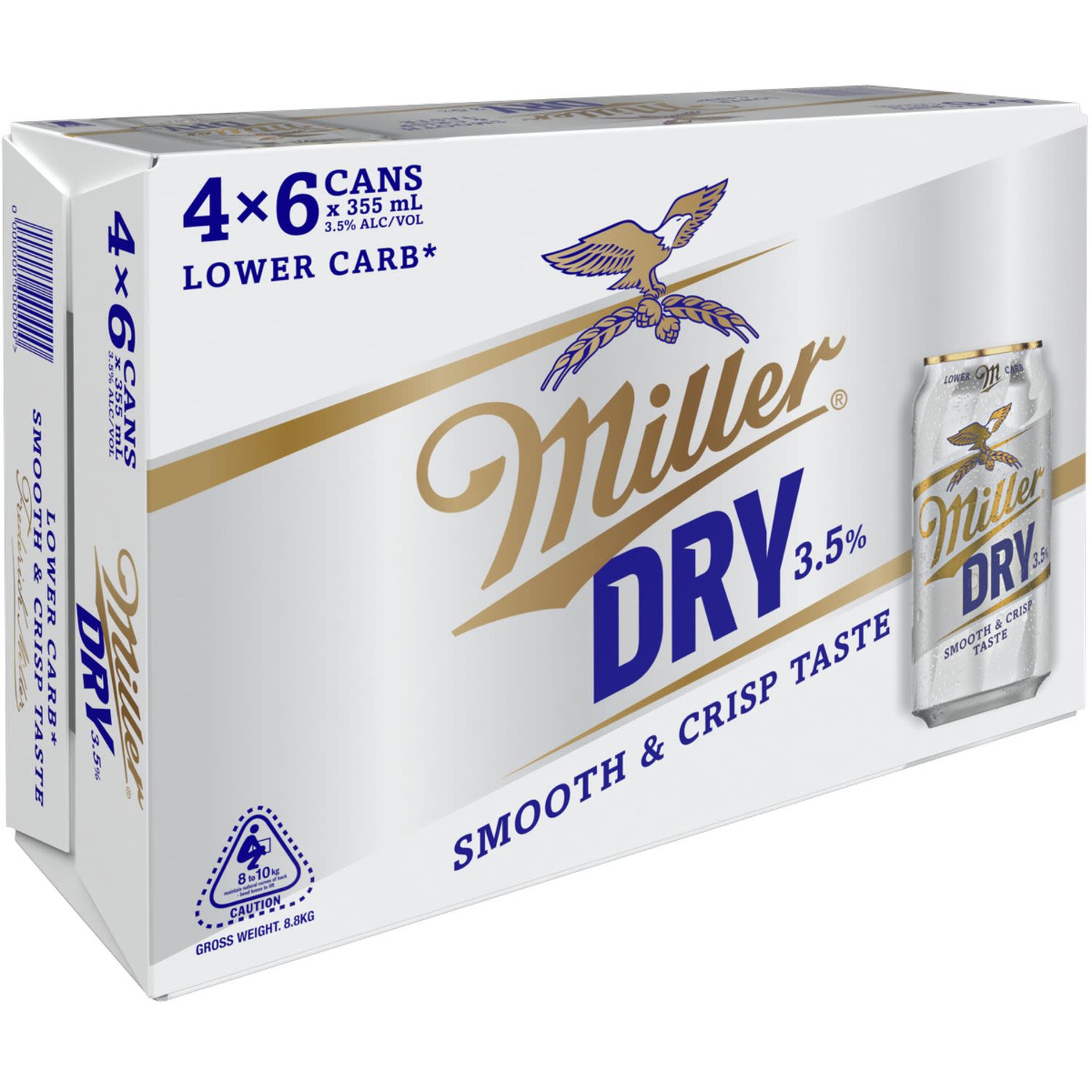 Miller Dry 3.5% 355mL Can 24 Pack