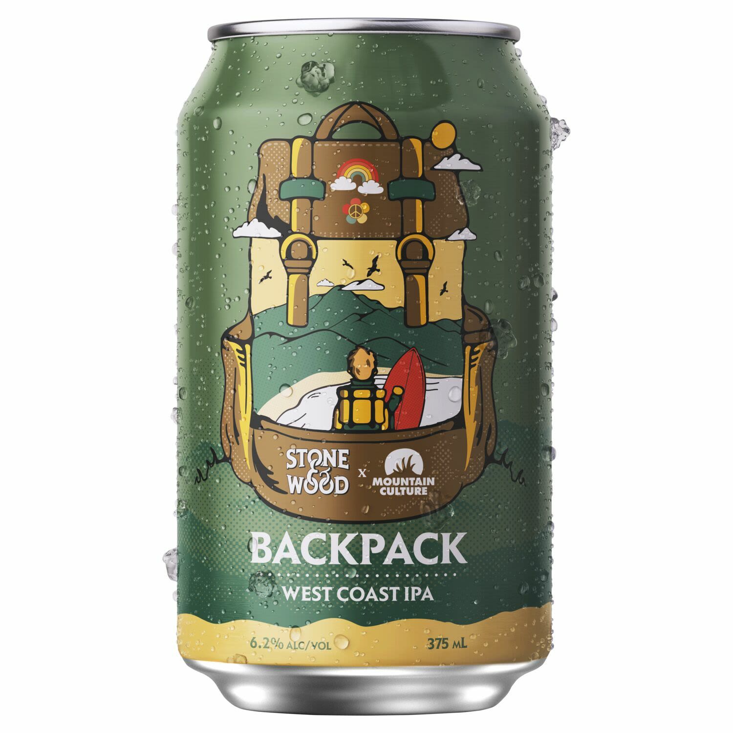 Stone & Wood & Mountain Culture - Backpack West Coast IPA Can 375mL