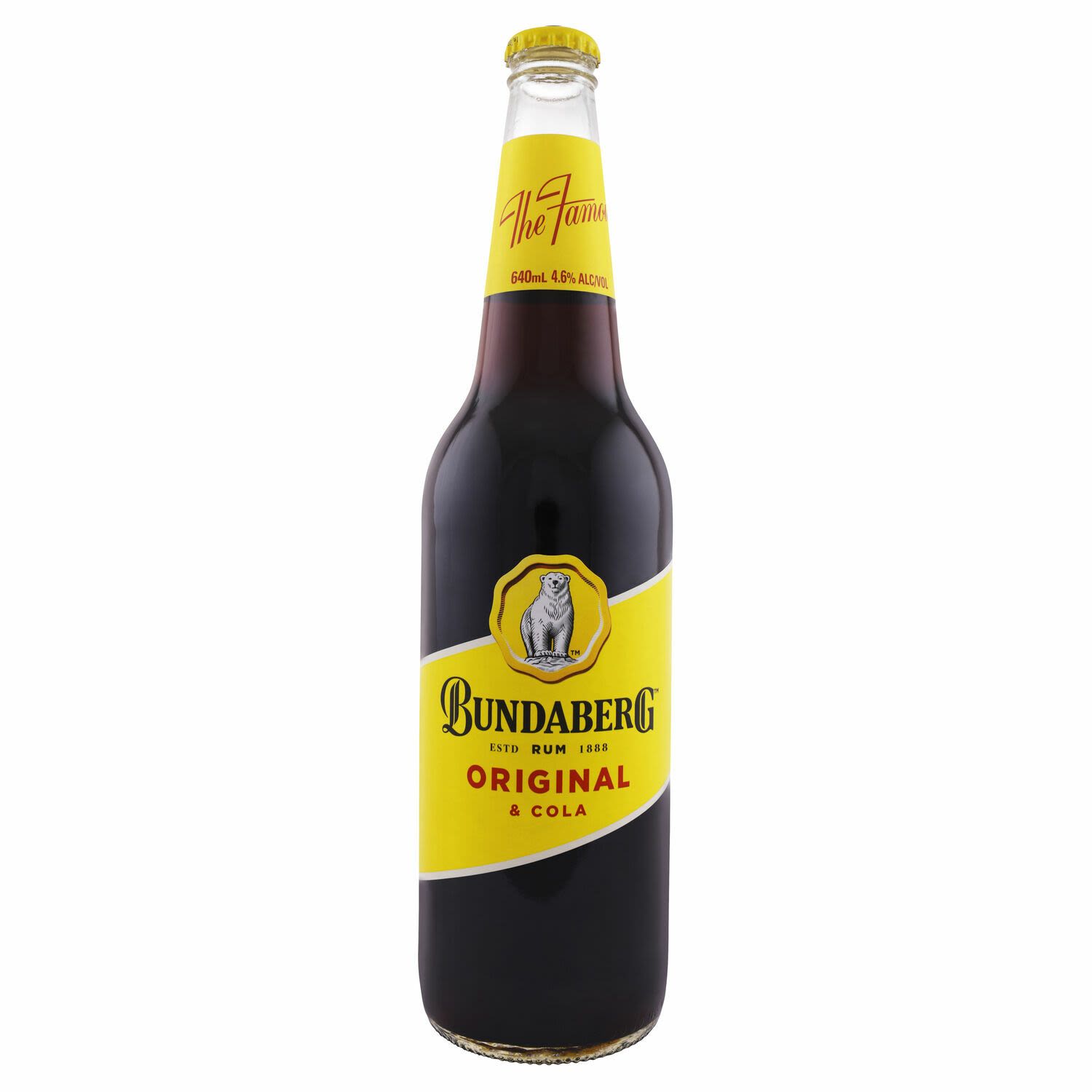 Bundaberg Rum Distillery Bundaberg Original Rum & Cola Bottle 640mL, 640 Millilitre 