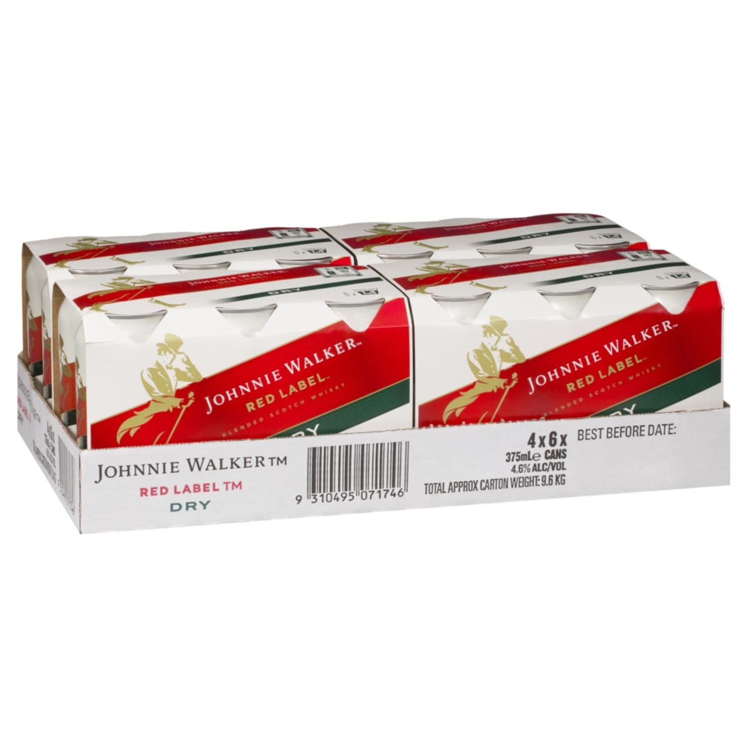 Johnnie Walker & Dry Can 375mL 24 Pack