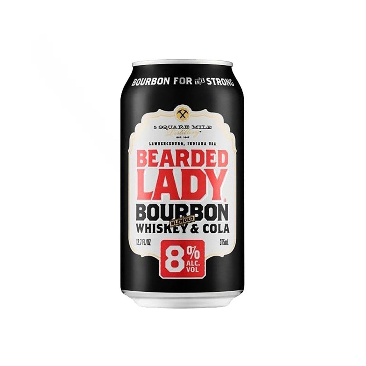 Bearded Lady Bourbon is made with a strength you can taste. It delivers a full bourbon vanilla oak flavour and a cola that doesnt overpower the bourbon sweetness.<br /> <br />Alcohol Volume: 8.00%<br /><br />Pack Format: Can<br /><br />Standard Drinks: 2.4</br /><br />Pack Type: Can<br />