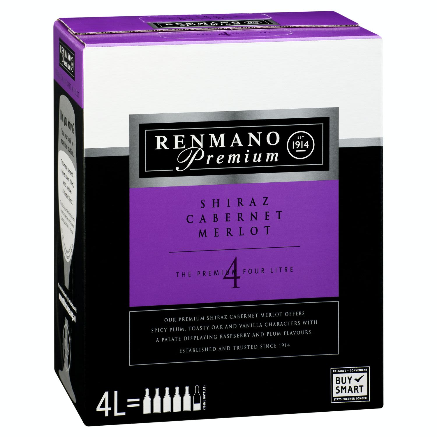 Renmano Premium Shiraz Cabernet Merlot Cask 4L