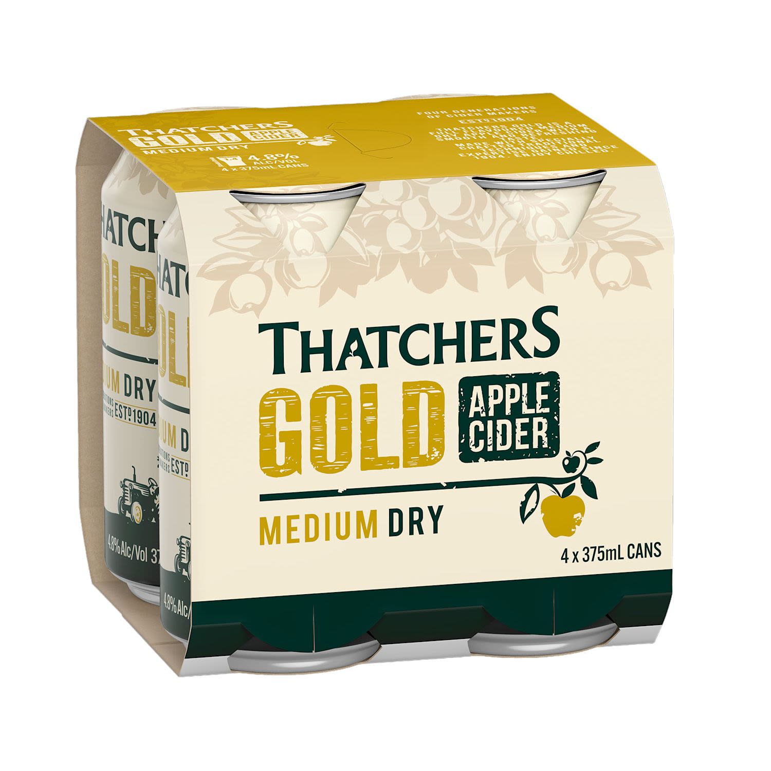 Thatchers Gold Apple Cider Can 375mL 4 Pack