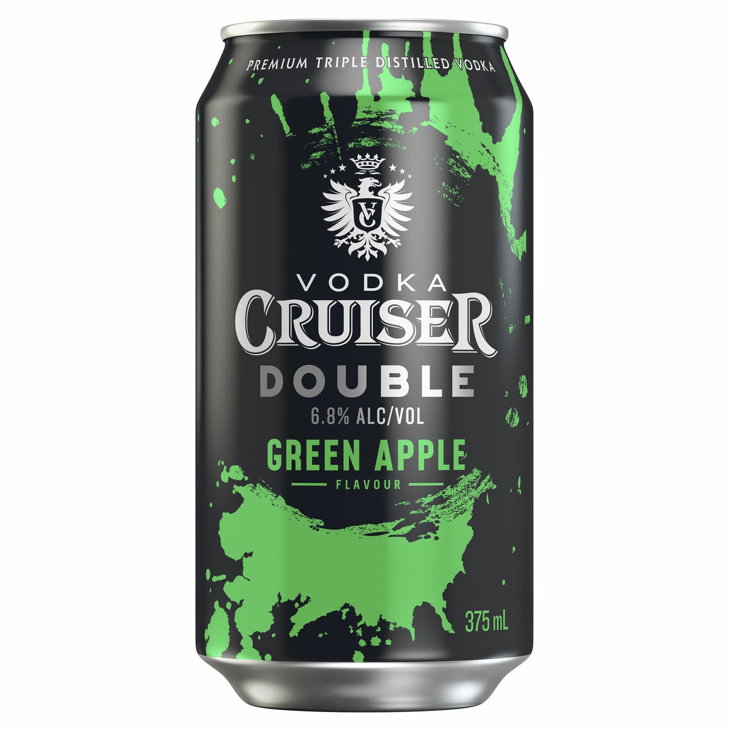 Vodka Cruiser Double Green Apple 6.8% Can 375mL