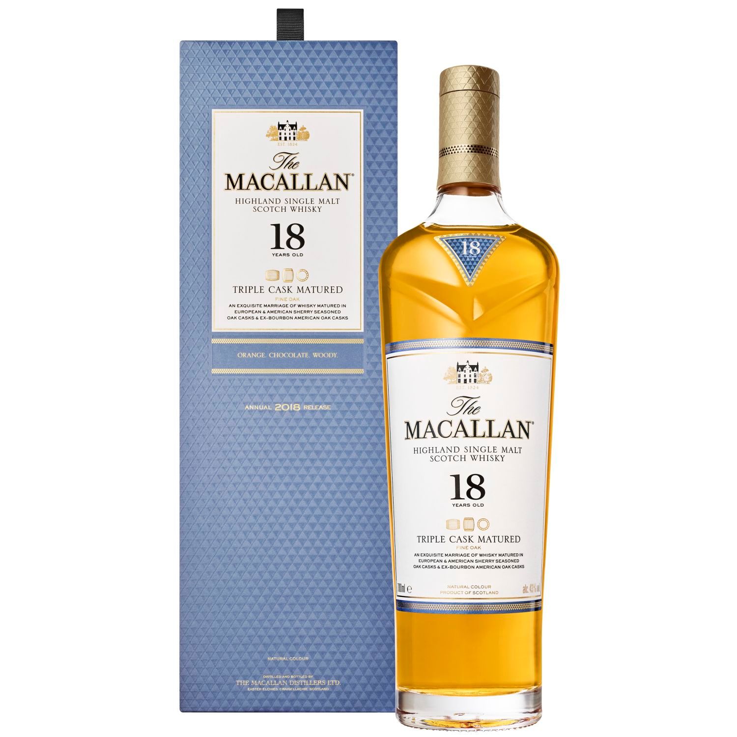 The Macallan Triple Cask Matured 18 Year Old Scotch Whisky 700mL Bottle