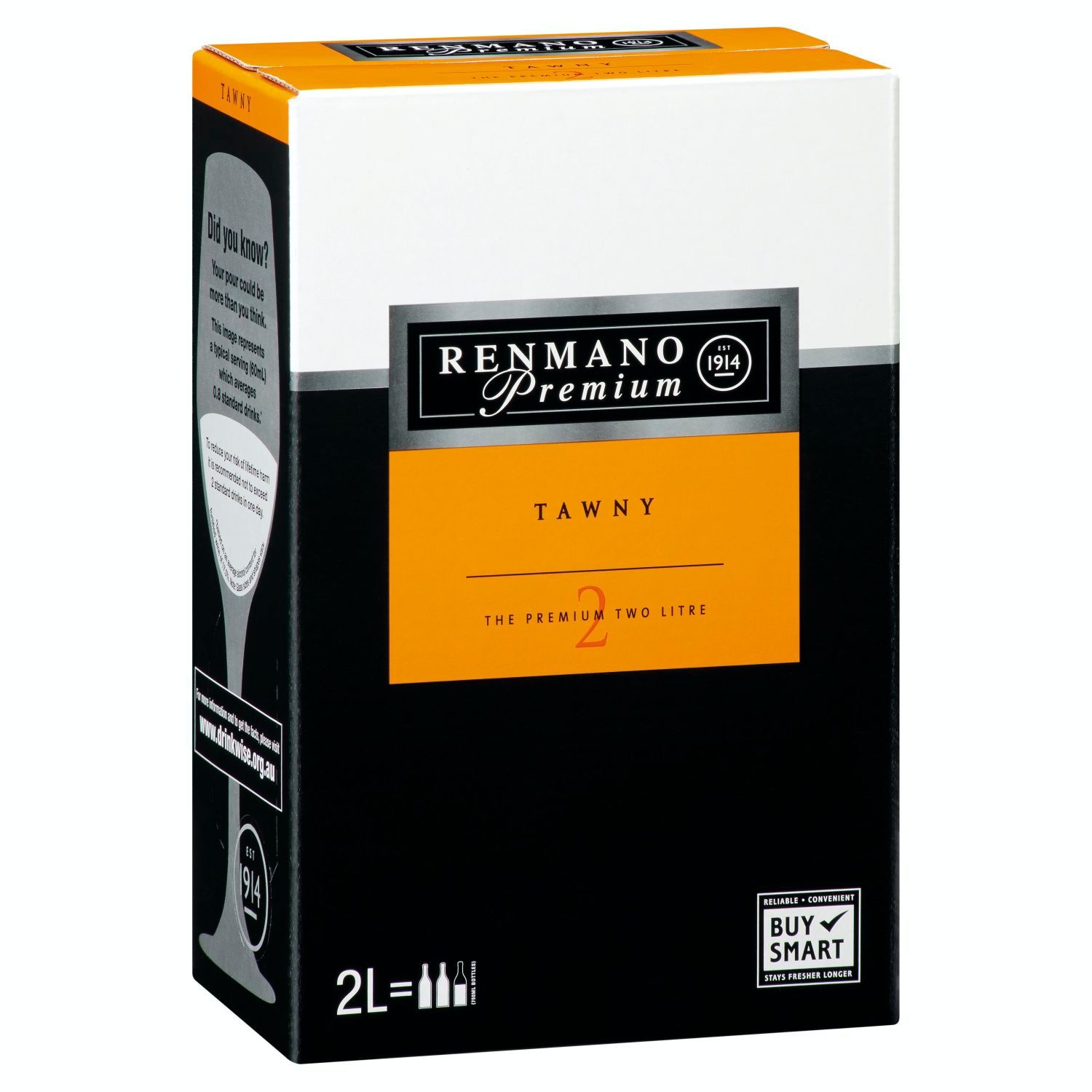 Renmano Premium Tawny Cask 2L<br /> <br />Alcohol Volume: 16.50%<br /><br />Pack Format: Cask<br /><br />Standard Drinks: 26</br /><br />Pack Type: Cask<br /><br />Country of Origin: Australia<br /><br />Region: Multi-Regional Blend<br /><br />Vintage: Non Vintage<br />